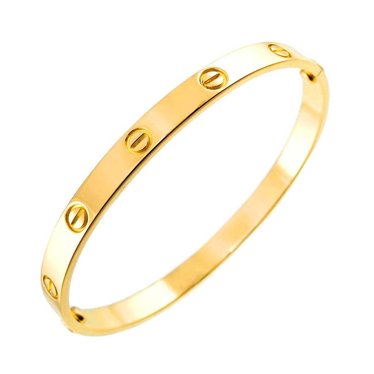 Luxury Promise Japan Cartier Love Bracelet 18K Yellow Gold 750 Size17 90287003