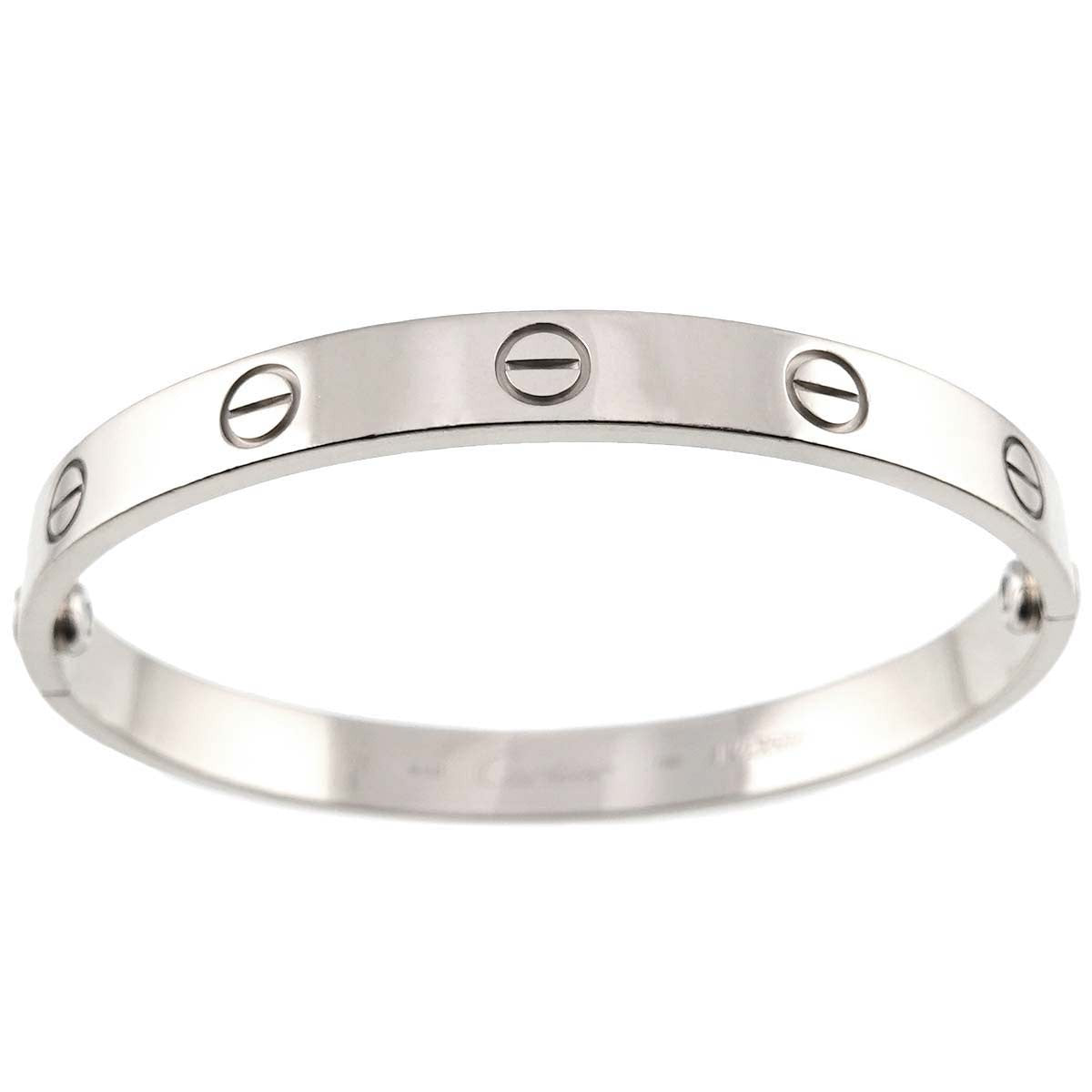 Luxury Promise Japan Cartier Love Bracelet Bangle 18K WG 750 Size17 90278679