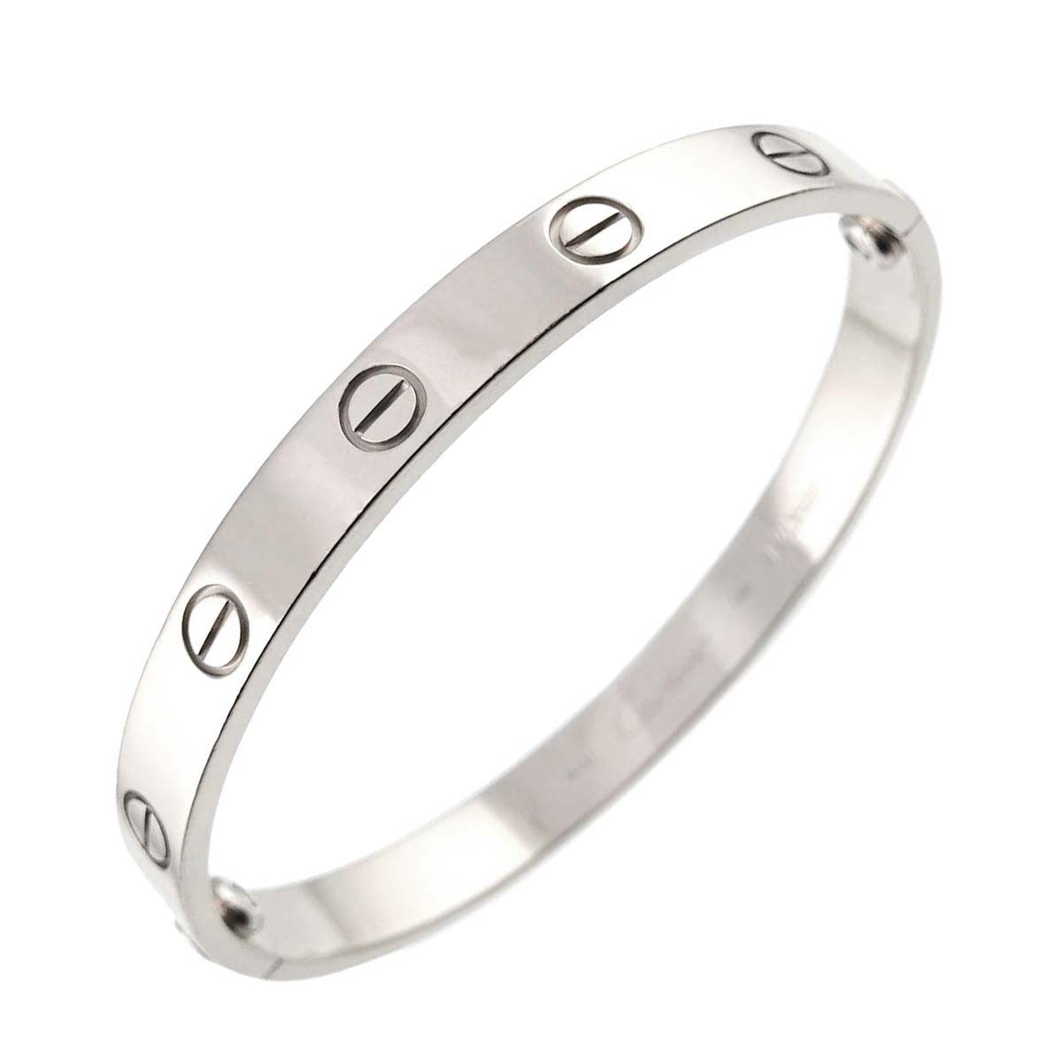 Luxury Promise Japan Cartier Love Bracelet Bangle 18K WG 750 Size17 90278679