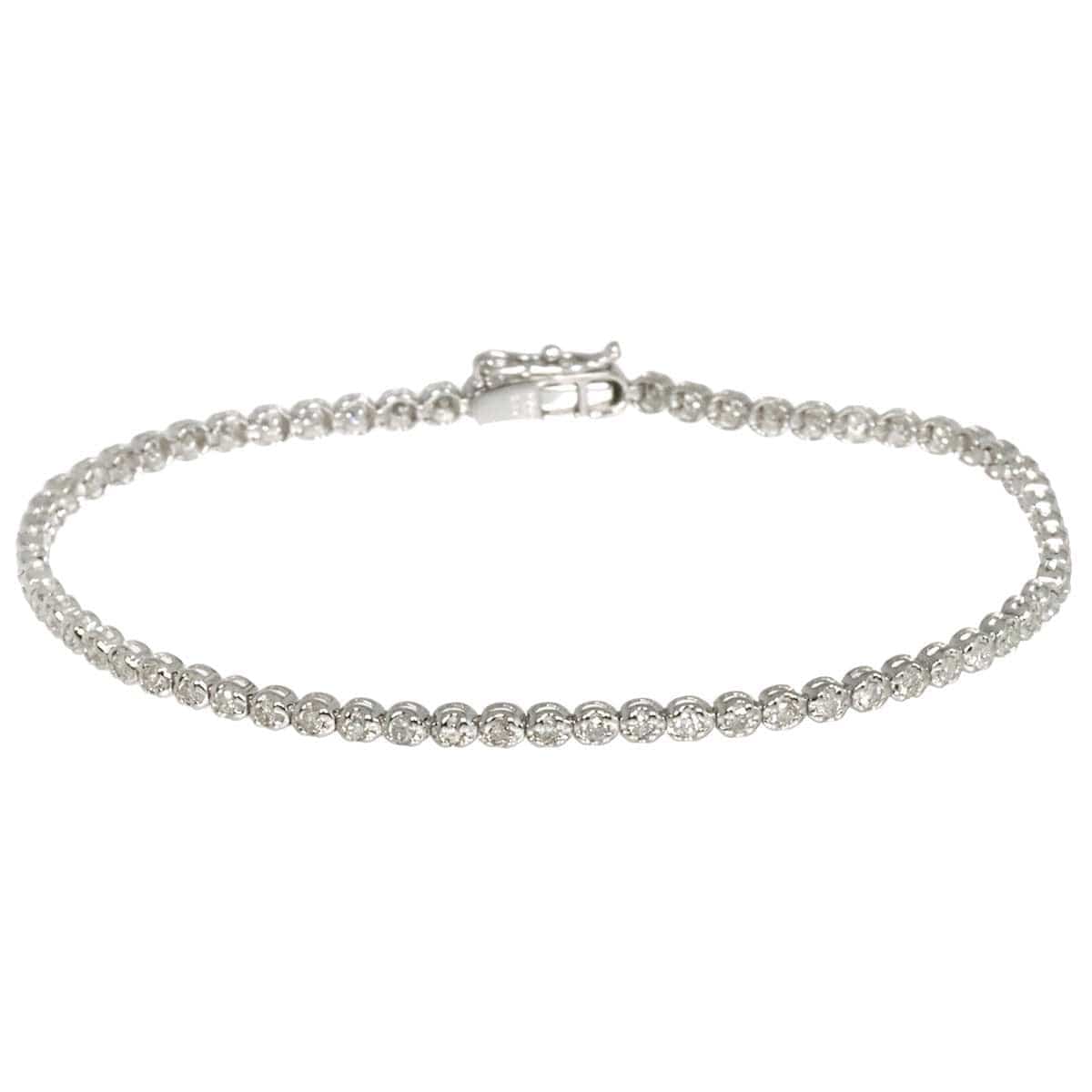 Luxury Promise Japan Diamond 1.00ct Bracelet 18K K18 WG White Gold 750 90311938