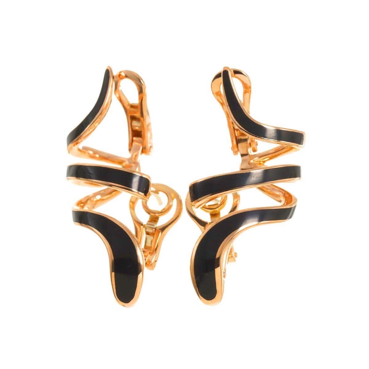 Luxury Promise Japan DAMIANI Eden Ceramic Diamond Earrings Pierced 18K K18 PG 750 90287048