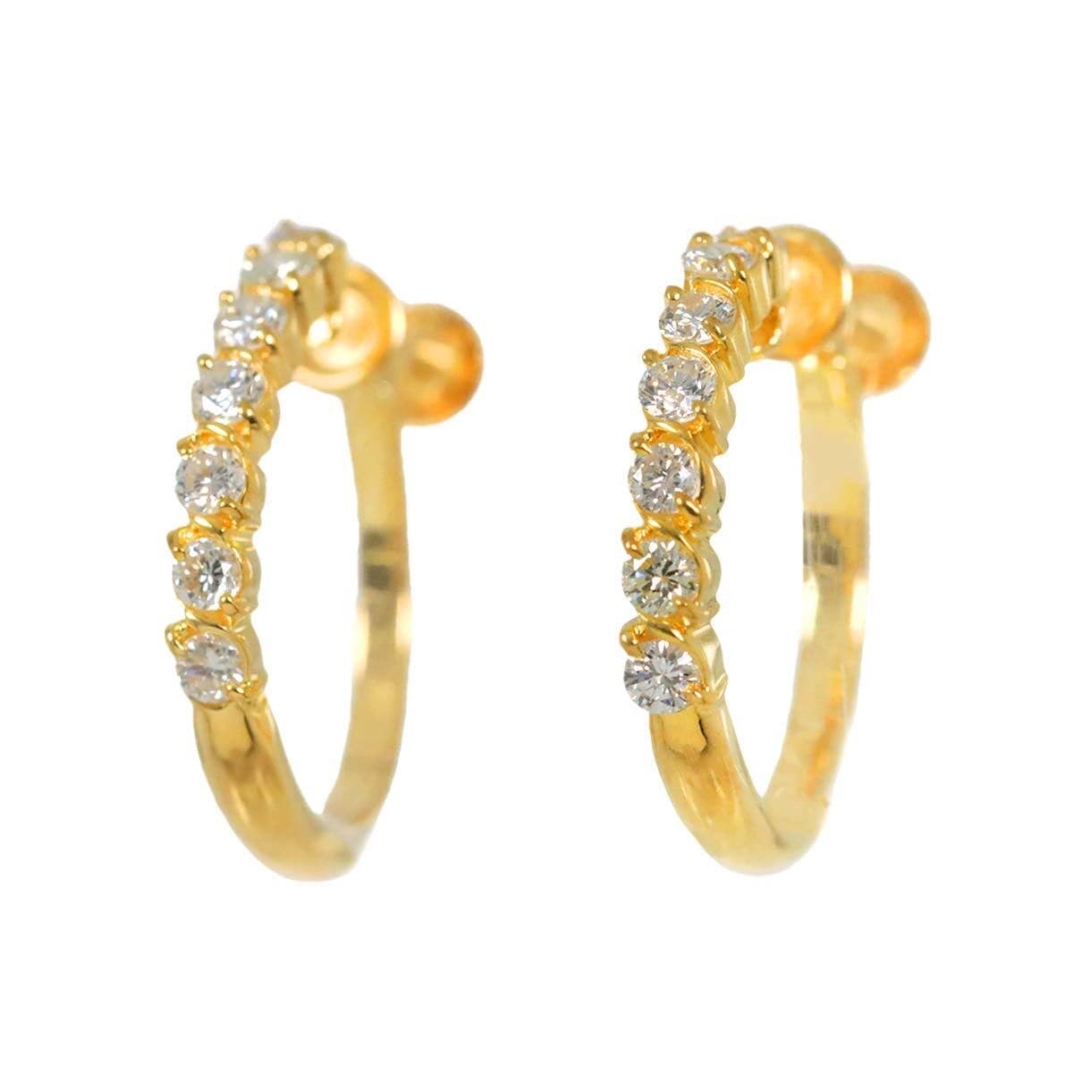 Luxury Promise Japan Diamond 0.25/0.25ct Earrings 18K K18 YG 750 90254591