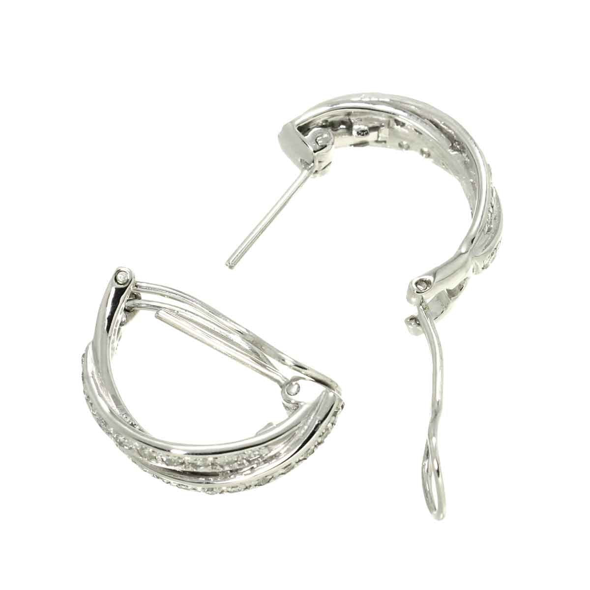 Luxury Promise Japan Diamond 0.34ct/0.34ct 0.25ct/0.25ct Earrings Clip-on Pierced 18K WG 750 90284380