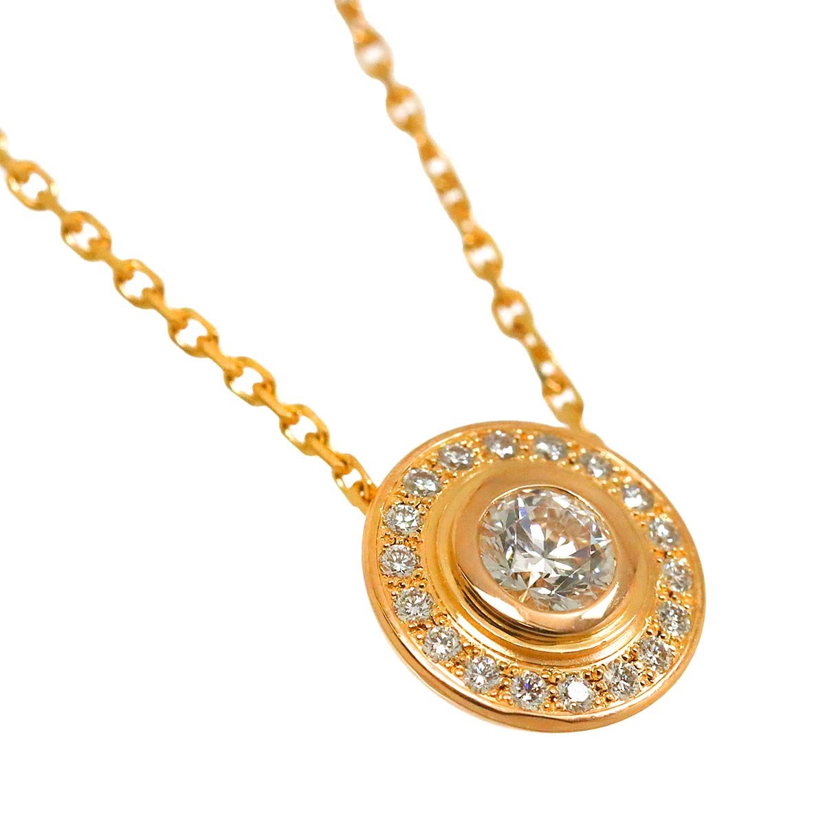 Luxury Promise Japan Cartier d'Amour Diamond Necklace 18K Pink Gold 750 90288111