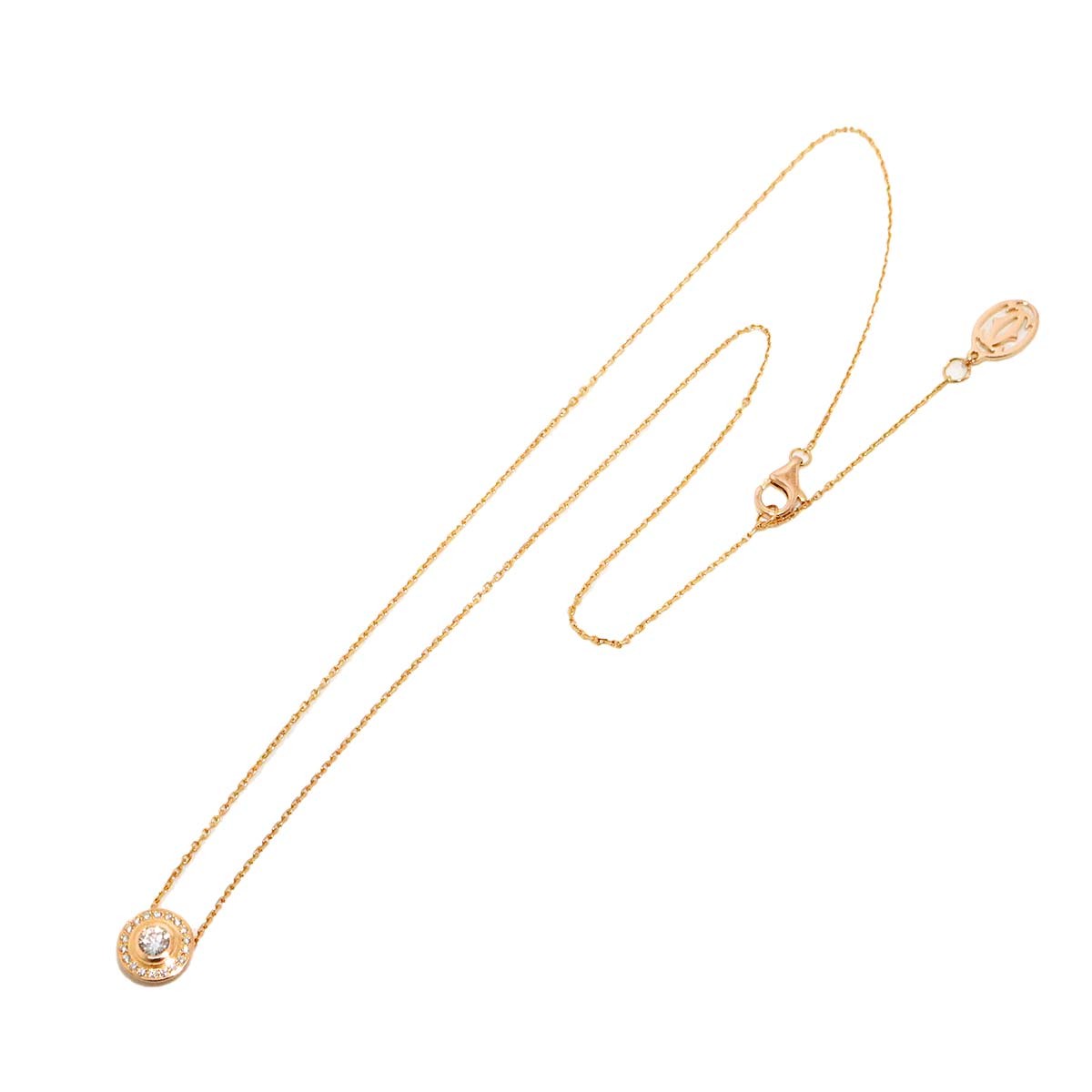 Luxury Promise Japan Cartier d'Amour Diamond Necklace 18K Pink Gold 750 90288111