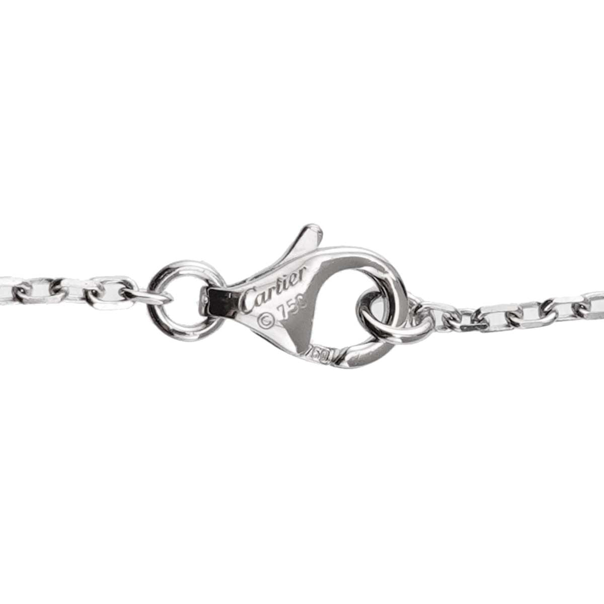 Luxury Promise Japan Cartier Heart Diamond Necklace 18K White Gold 750 90285781