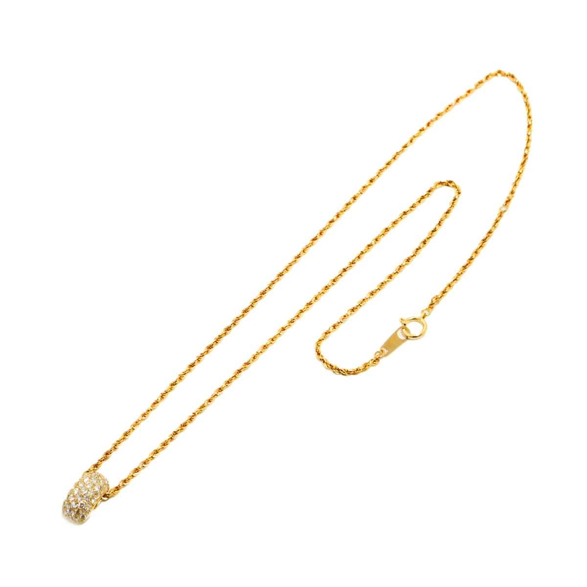 Luxury Promise Japan CELINE Diamond 0.61ct Ruby 0.03ct Necklace K18 Yellow Gold 750 90288387