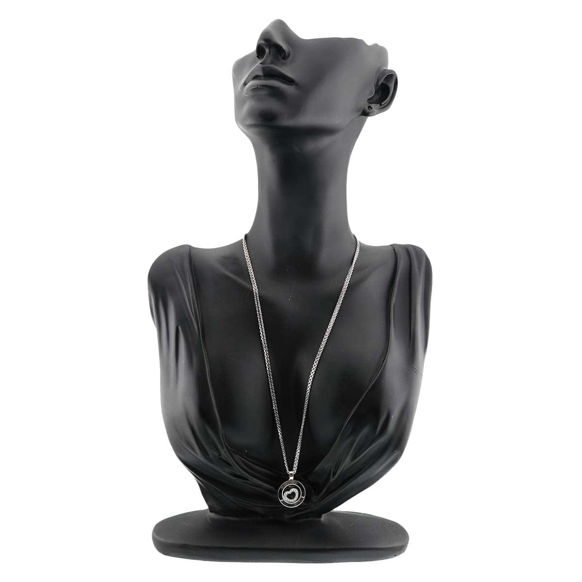 Luxury Promise Japan Chopard Happy Spirit Heart Diamond Necklace 18K White Gold 750 90288778