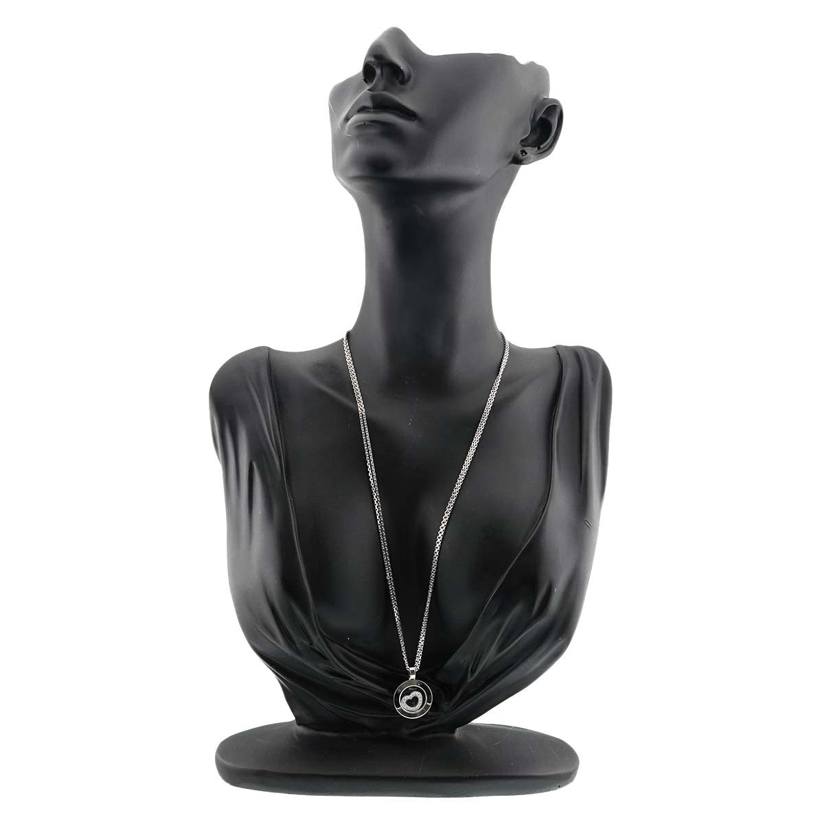 Luxury Promise Japan Chopard Happy Spirit Heart Diamond Necklace 18K White Gold 750 90288778