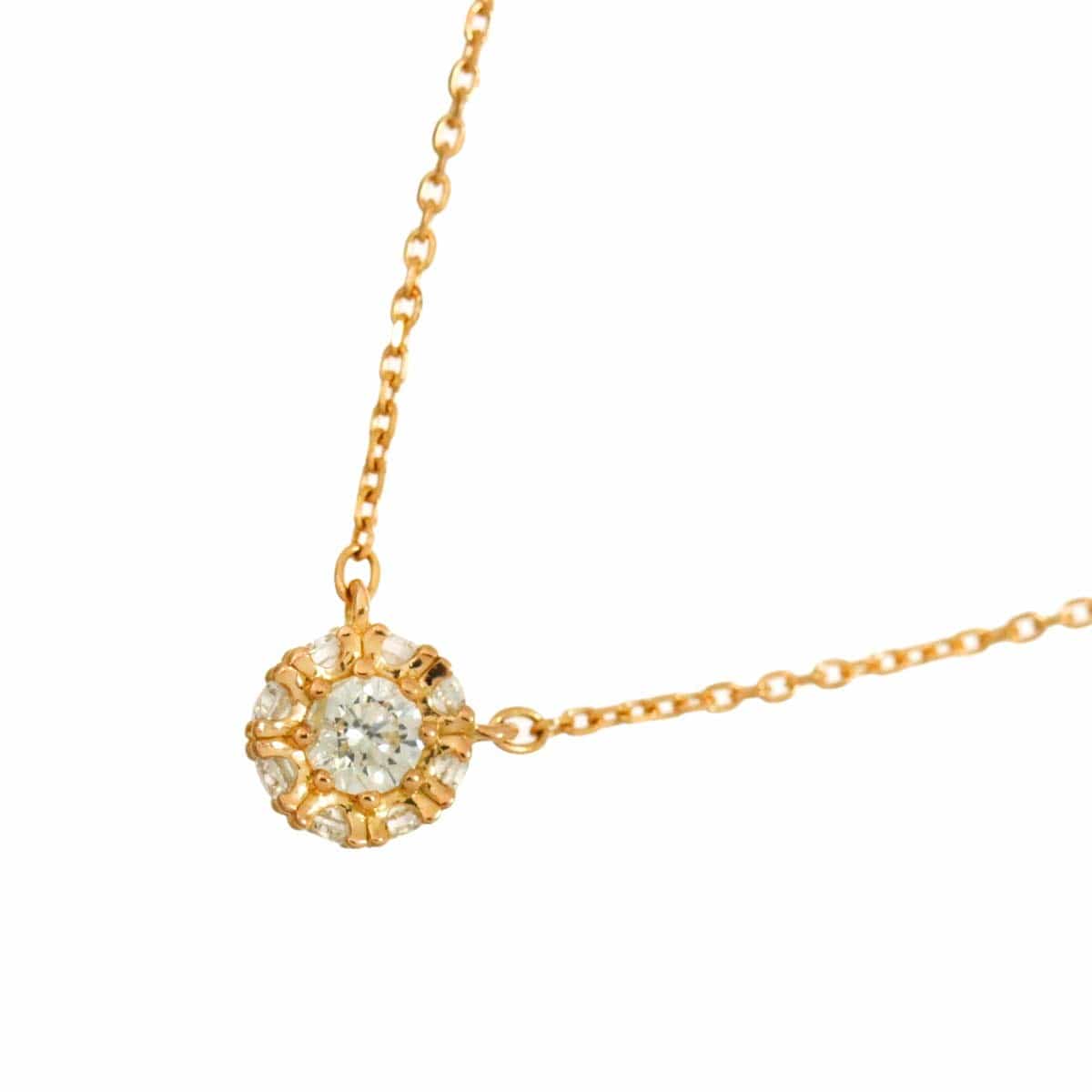 Luxury Promise Japan Diamond 0.20ct Necklace 18K Pink Gold 750 90308225