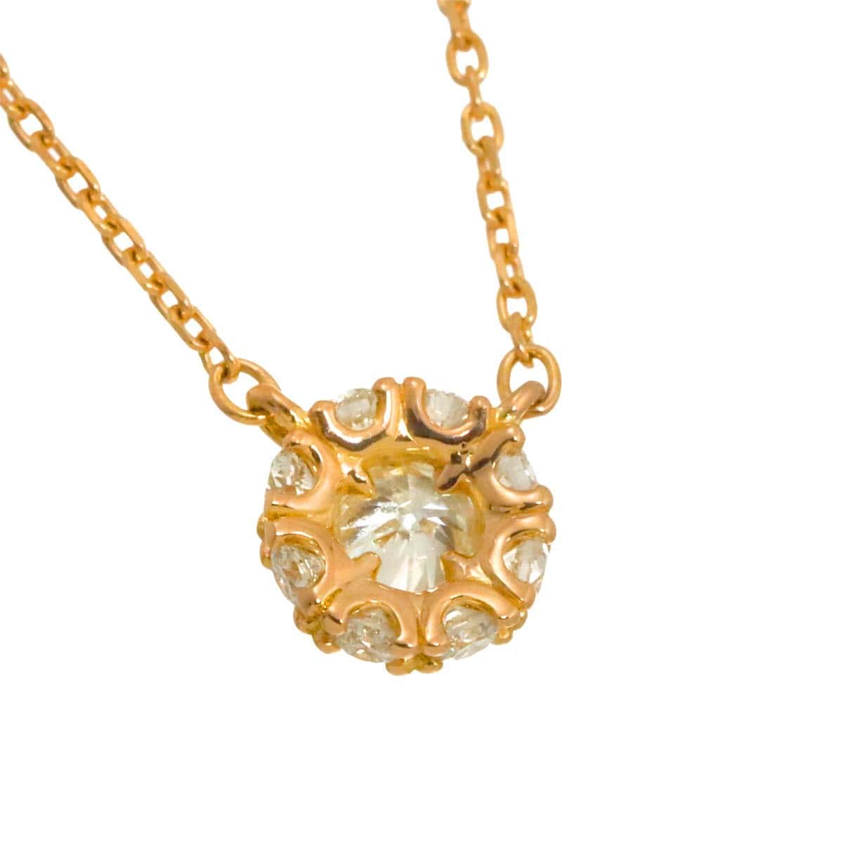 Luxury Promise Japan Diamond 0.20ct Necklace 18K Pink Gold 750 90308225