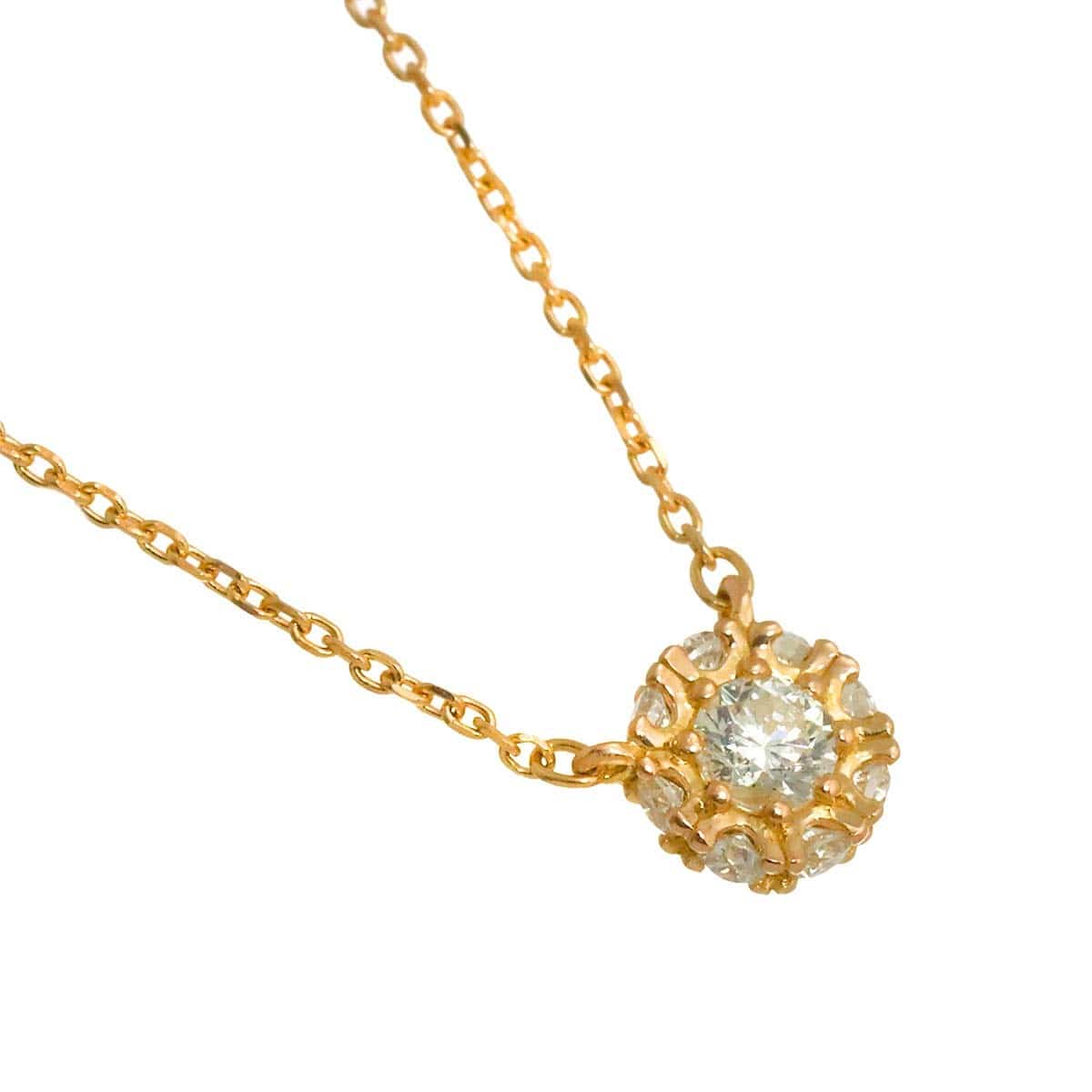 Luxury Promise Japan Diamond 0.20ct Necklace 18K Pink Gold 750 90308225