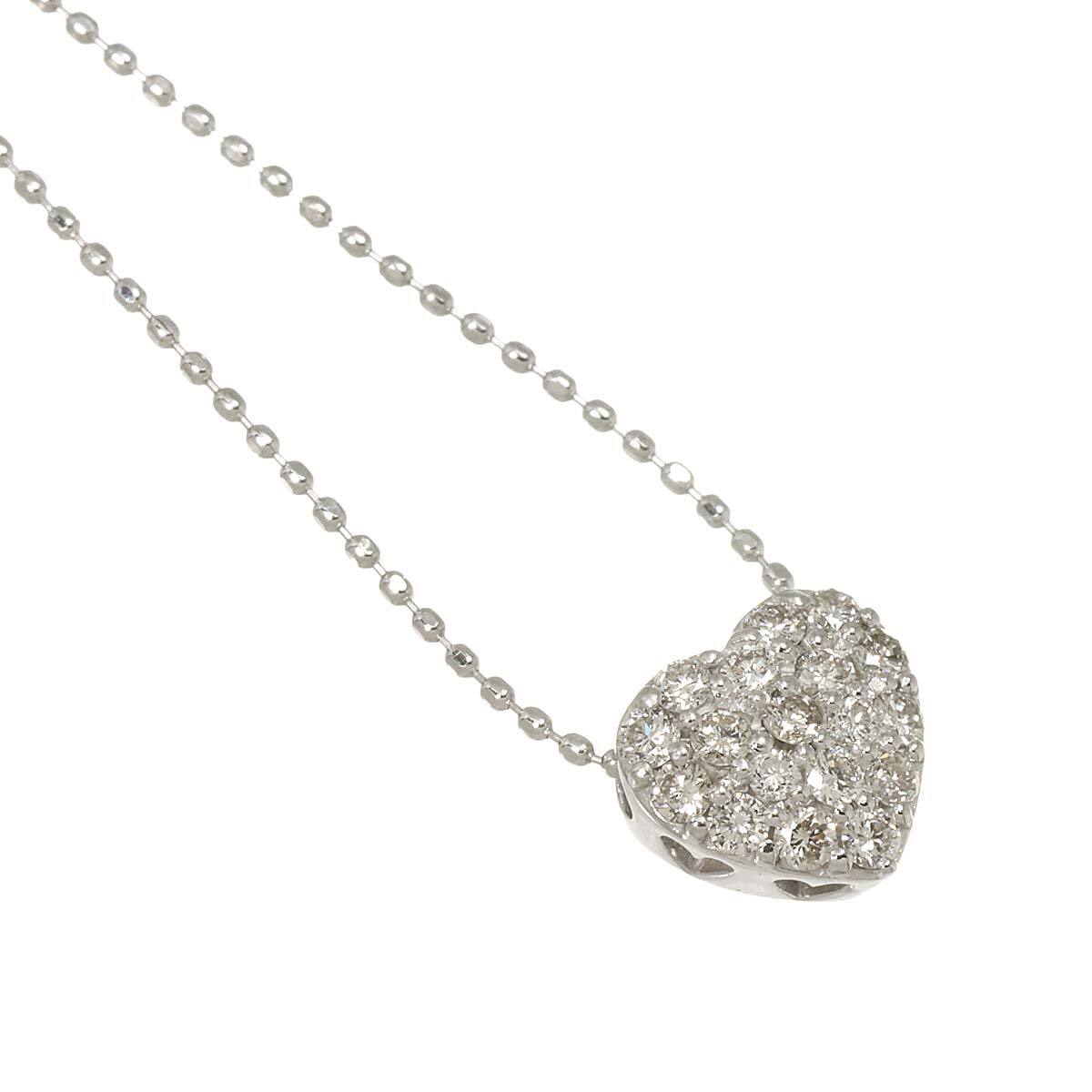Luxury Promise Japan Diamond 0.30ct Necklace 18K WG White Gold 750 90280098