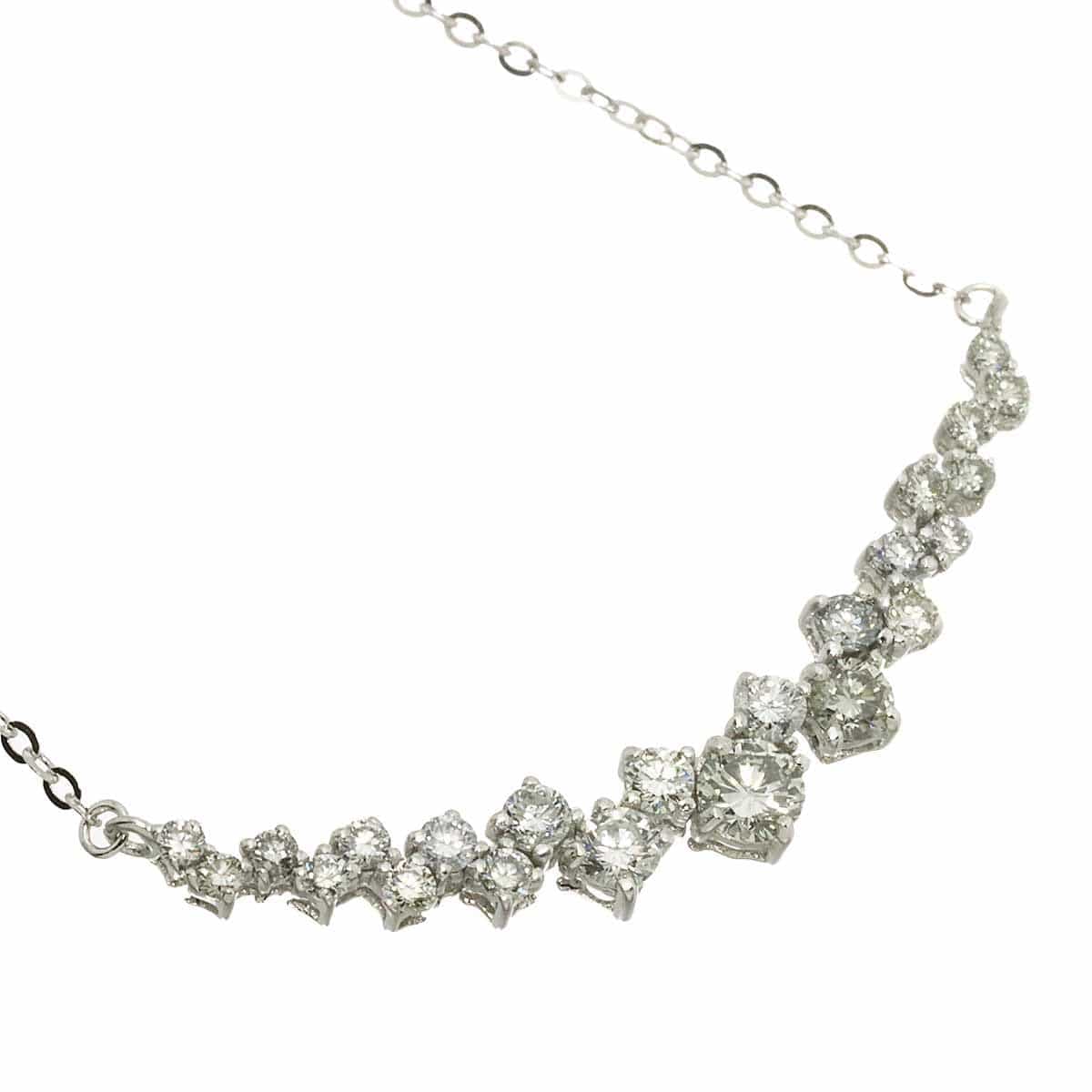 Luxury Promise Japan Diamond 0.61ct Necklace 18K WG White Gold 750 90309500