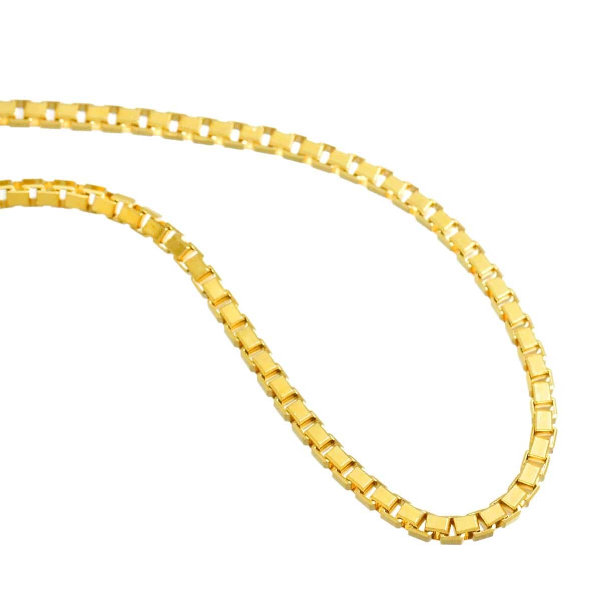 Luxury Promise Japan Venetian Necklace 18K K18 YG Yellow Gold 750 90318133