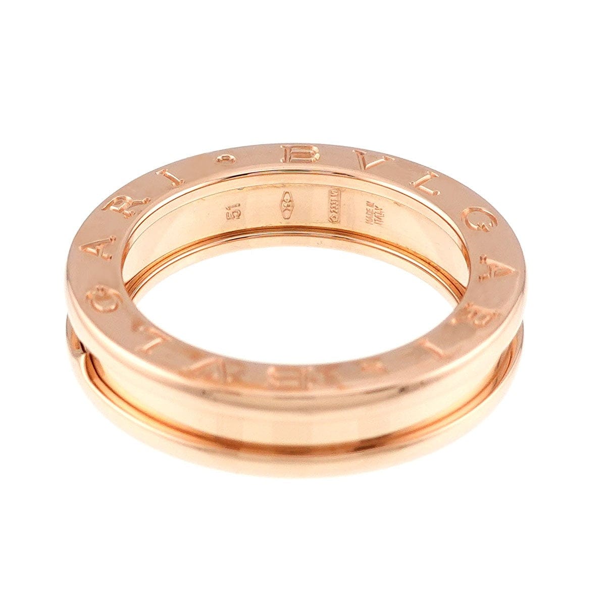 Luxury Promise Japan BVLGARI B-ZERO1 1Band Ring 18K Pink Gold 750 Size51 5.25-5.5(US) 90286520