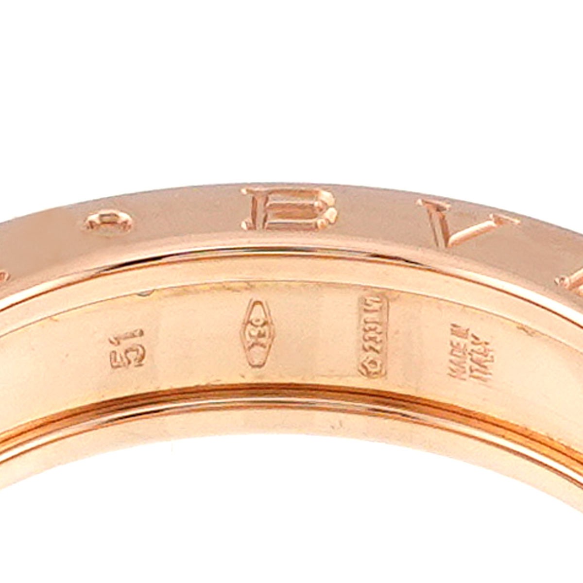 Luxury Promise Japan BVLGARI B-ZERO1 1Band Ring 18K Pink Gold 750 Size51 5.25-5.5(US) 90286520