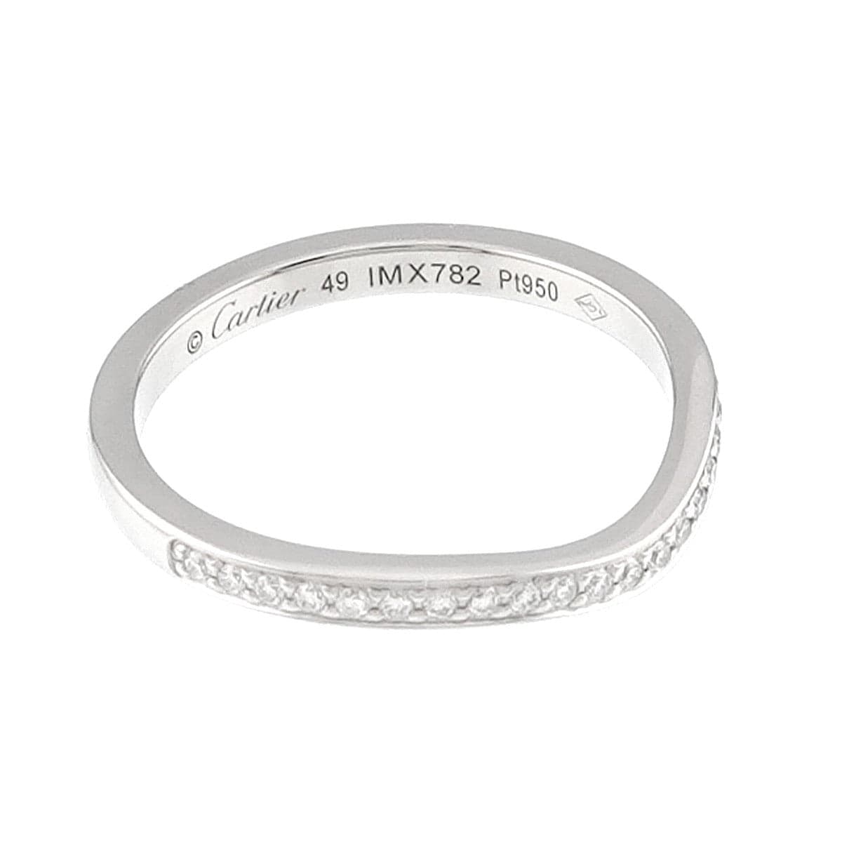 Luxury Promise Japan Cartier Ballerine Half Diamond Ring Pt Size49 4.75-5(US) 90285581