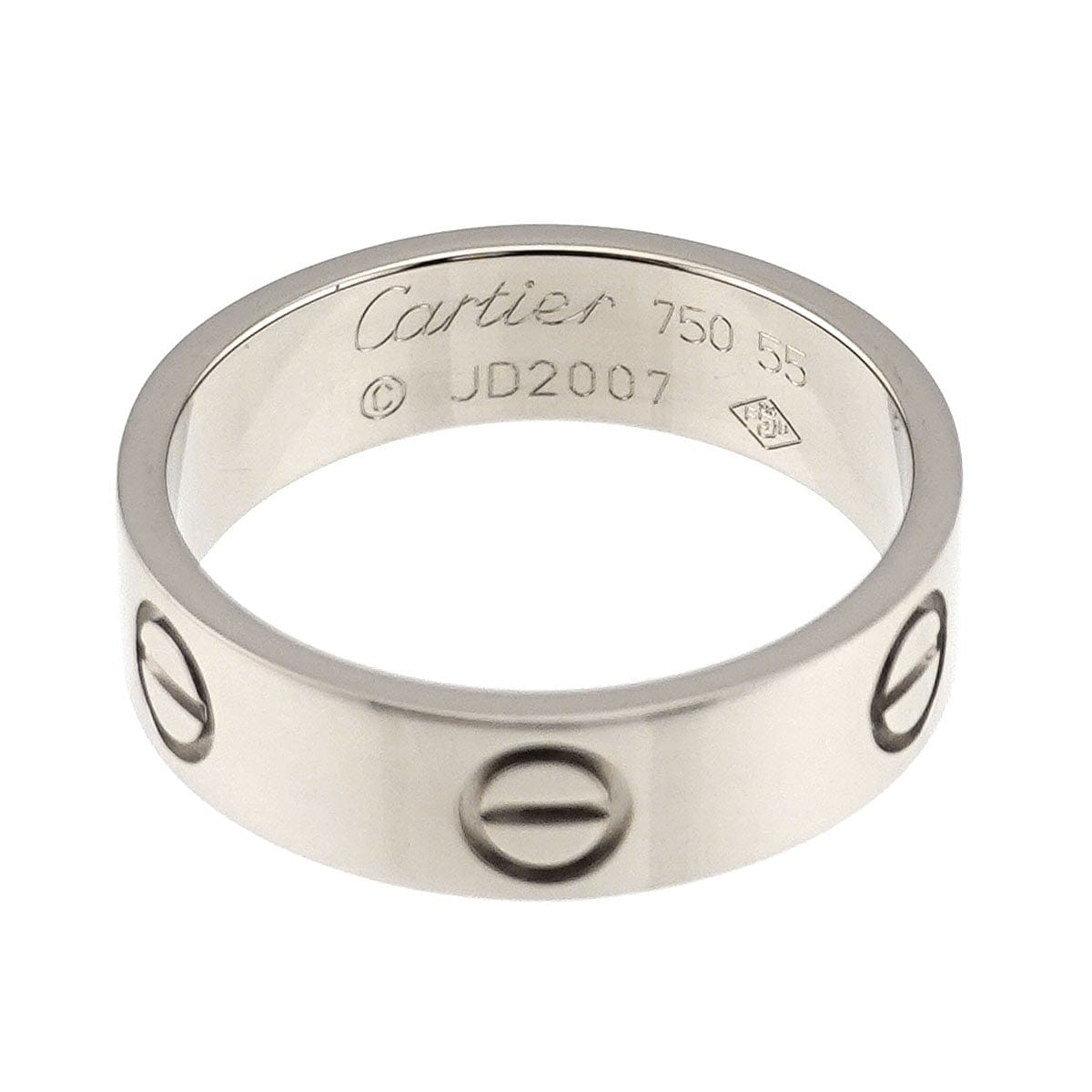 Luxury Promise Japan Cartier Love Ring 18K White Gold 750 size55 6.75-7.25(US) 90285554