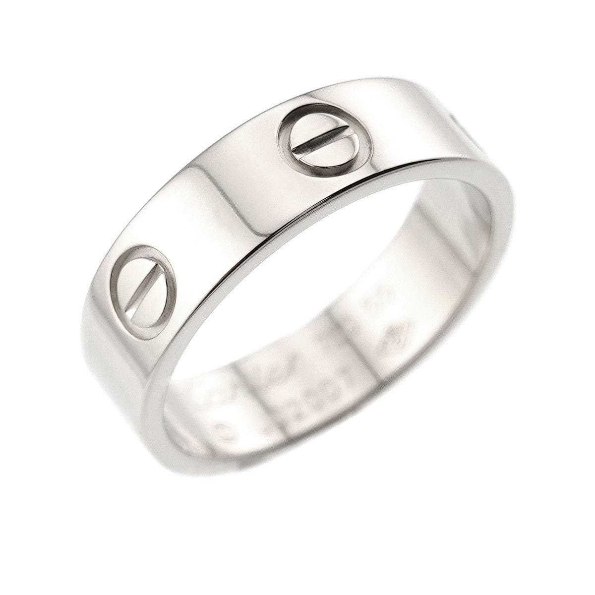 Luxury Promise Japan Cartier Love Ring 18K White Gold 750 size55 6.75-7.25(US) 90285554