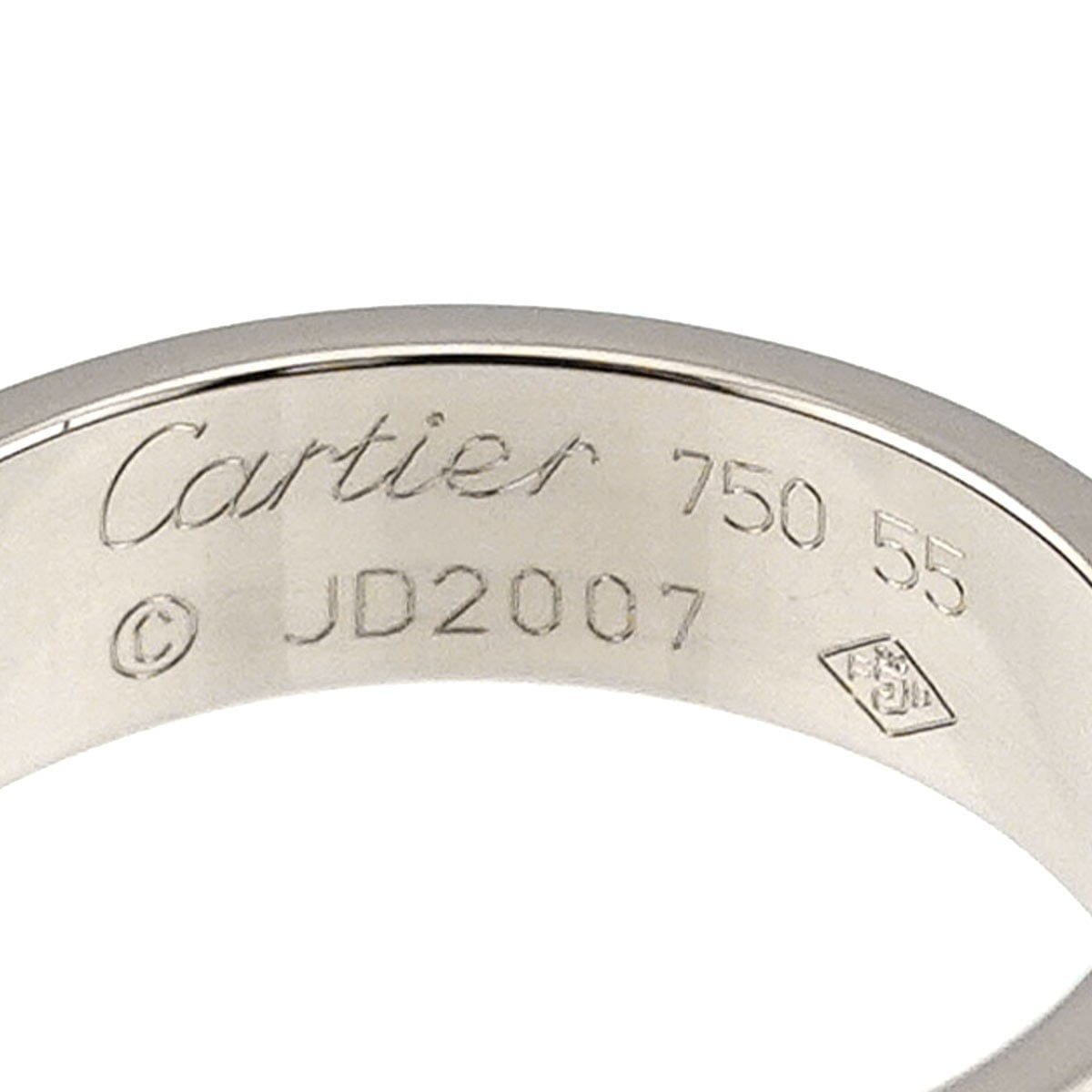 Luxury Promise Japan Cartier Love Ring 18K White Gold 750 size55 6.75-7.25(US) 90285554