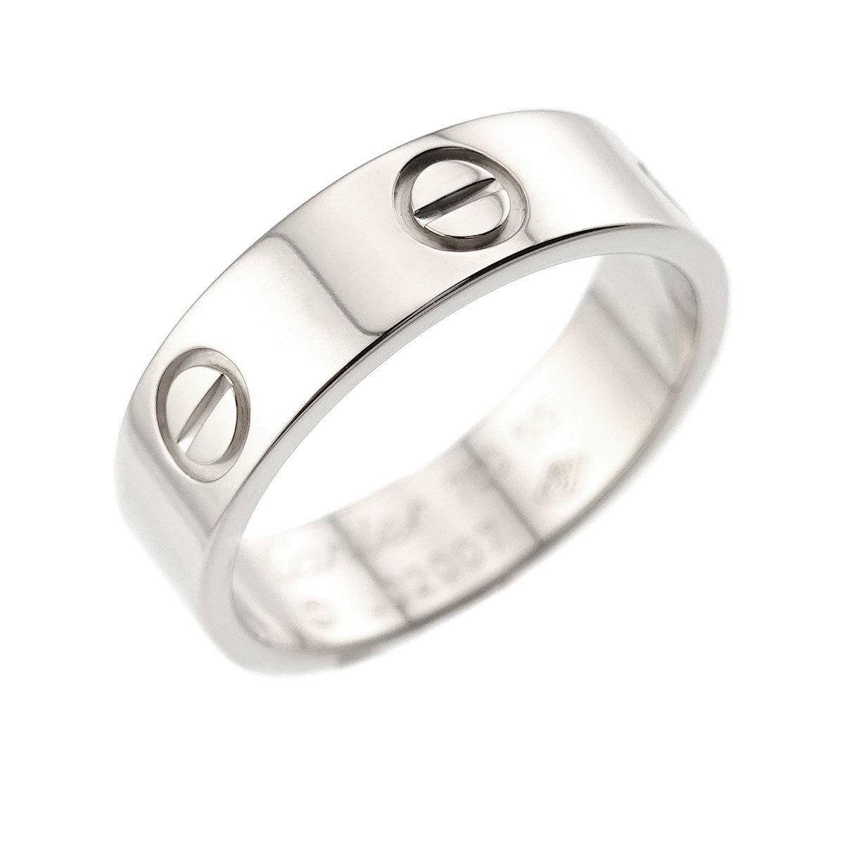 Luxury Promise Japan Cartier Love Ring 18K White Gold 750 size55 6.75-7.25(US) 90285554