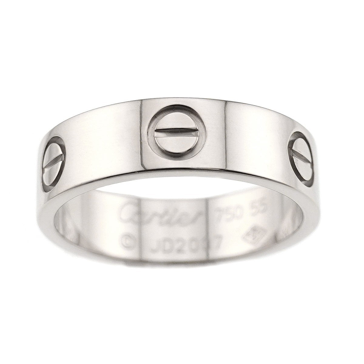 Luxury Promise Japan Cartier Love Ring 18K White Gold 750 size55 6.75-7.25(US) 90285554