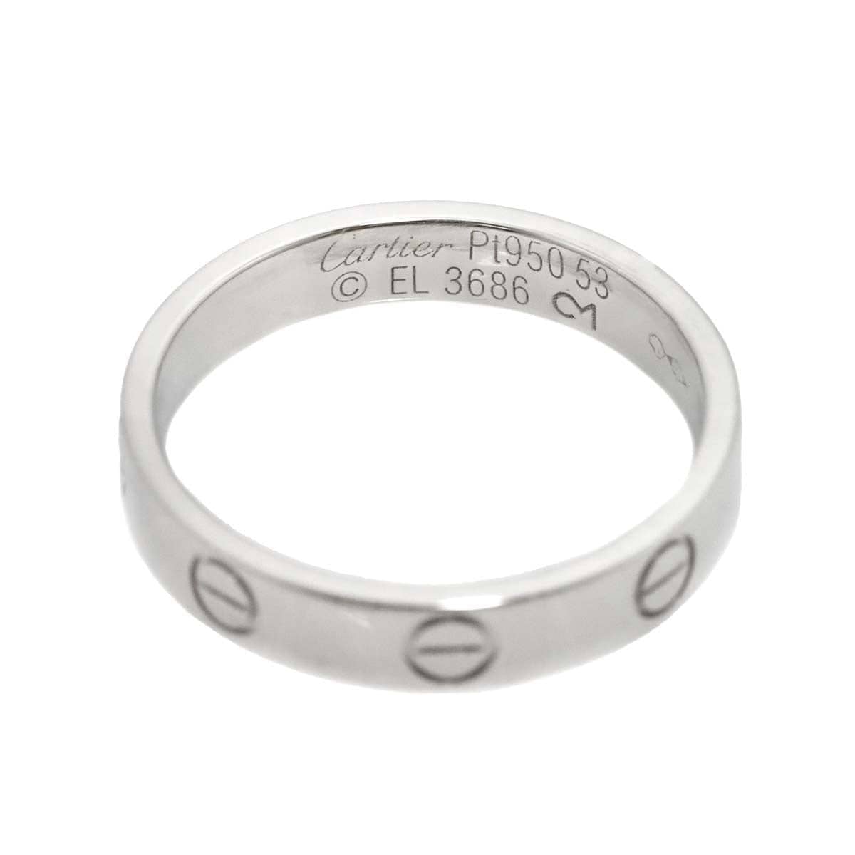 Luxury Promise Japan Cartier Mini Love Ring Platinum Size53 6.25-6.5(US) 90290397