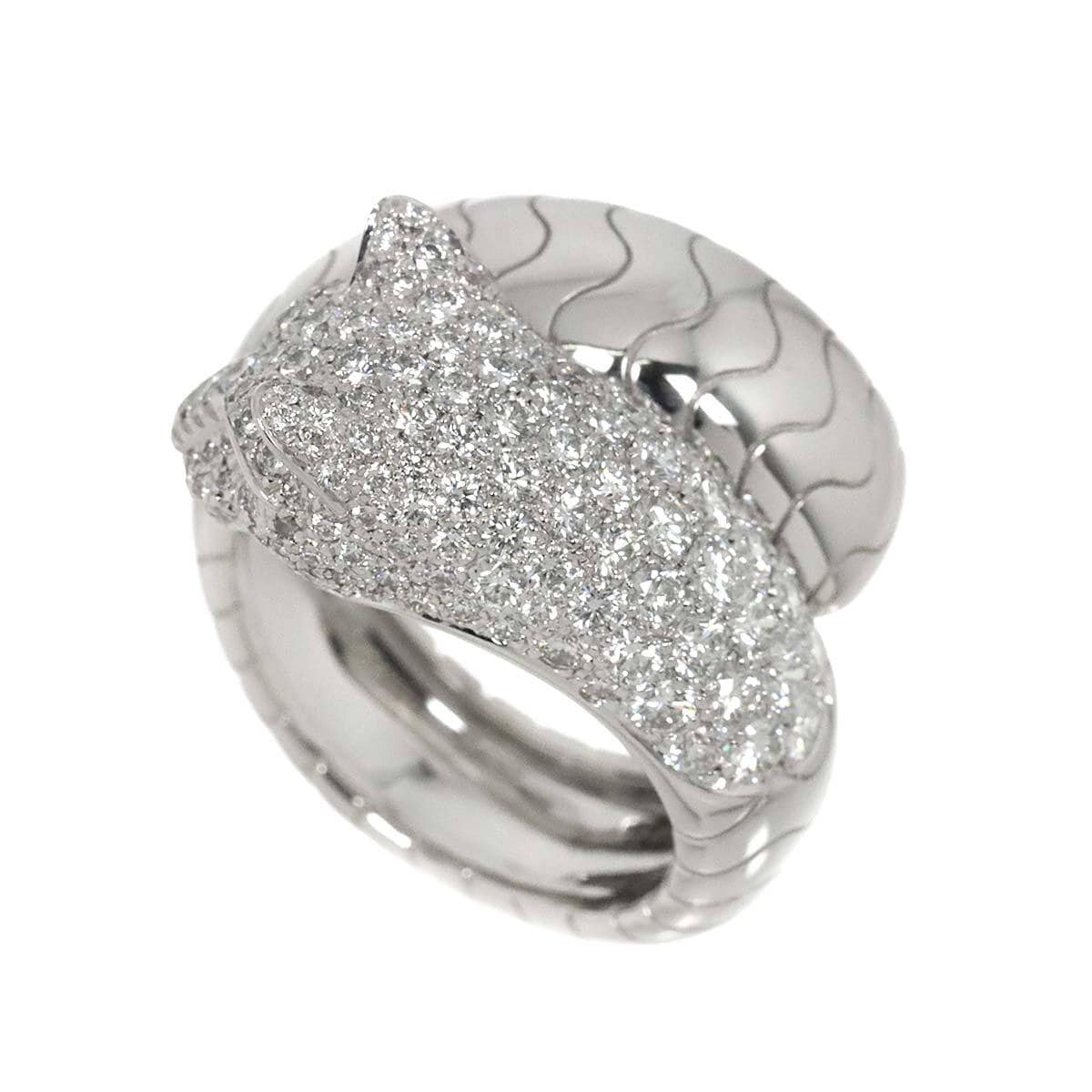 Luxury Promise Japan Cartier PANTHERE Diamond Emerald Onyx Ring K18 WG 750 Size55 7.25(US) 90268701