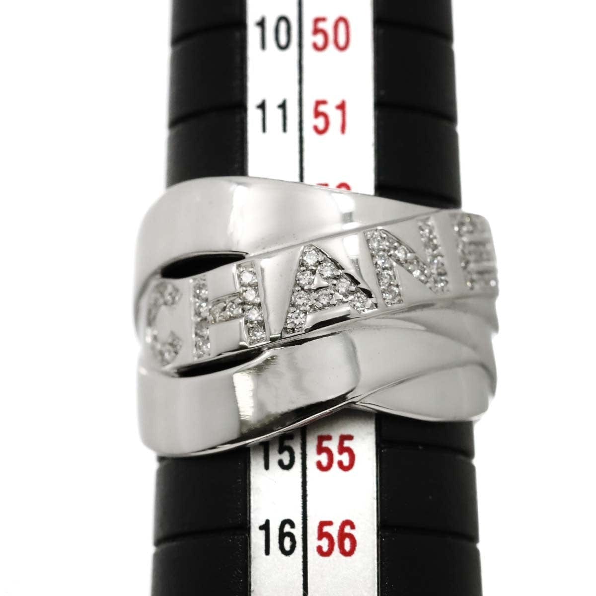 Luxury Promise Japan CHANEL Diamond Ring 18K White Gold 750 size54 6.25-6.5(US) 90287052