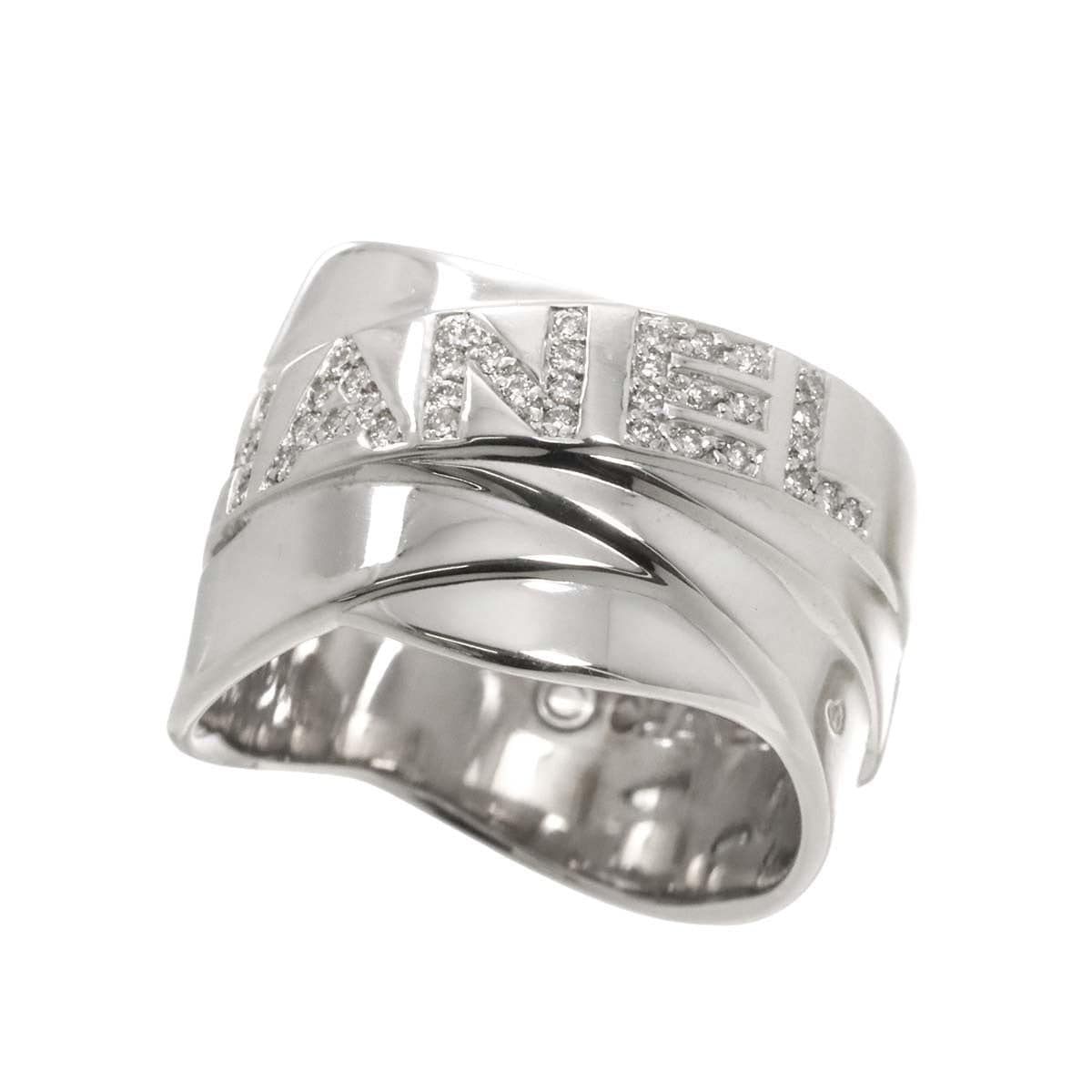 Luxury Promise Japan CHANEL Diamond Ring 18K White Gold 750 size54 6.25-6.5(US) 90287052