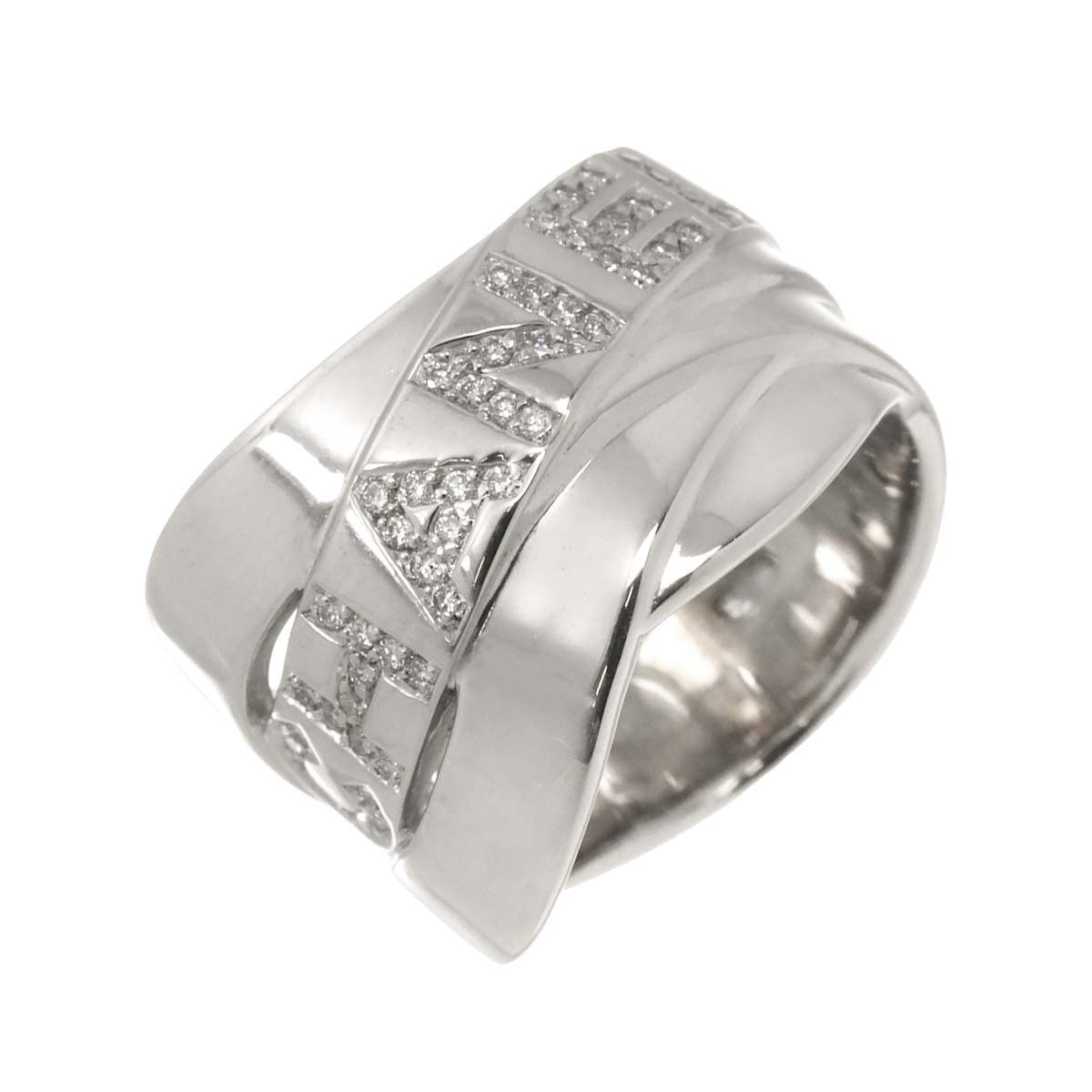 Luxury Promise Japan CHANEL Diamond Ring 18K White Gold 750 size54 6.25-6.5(US) 90287052