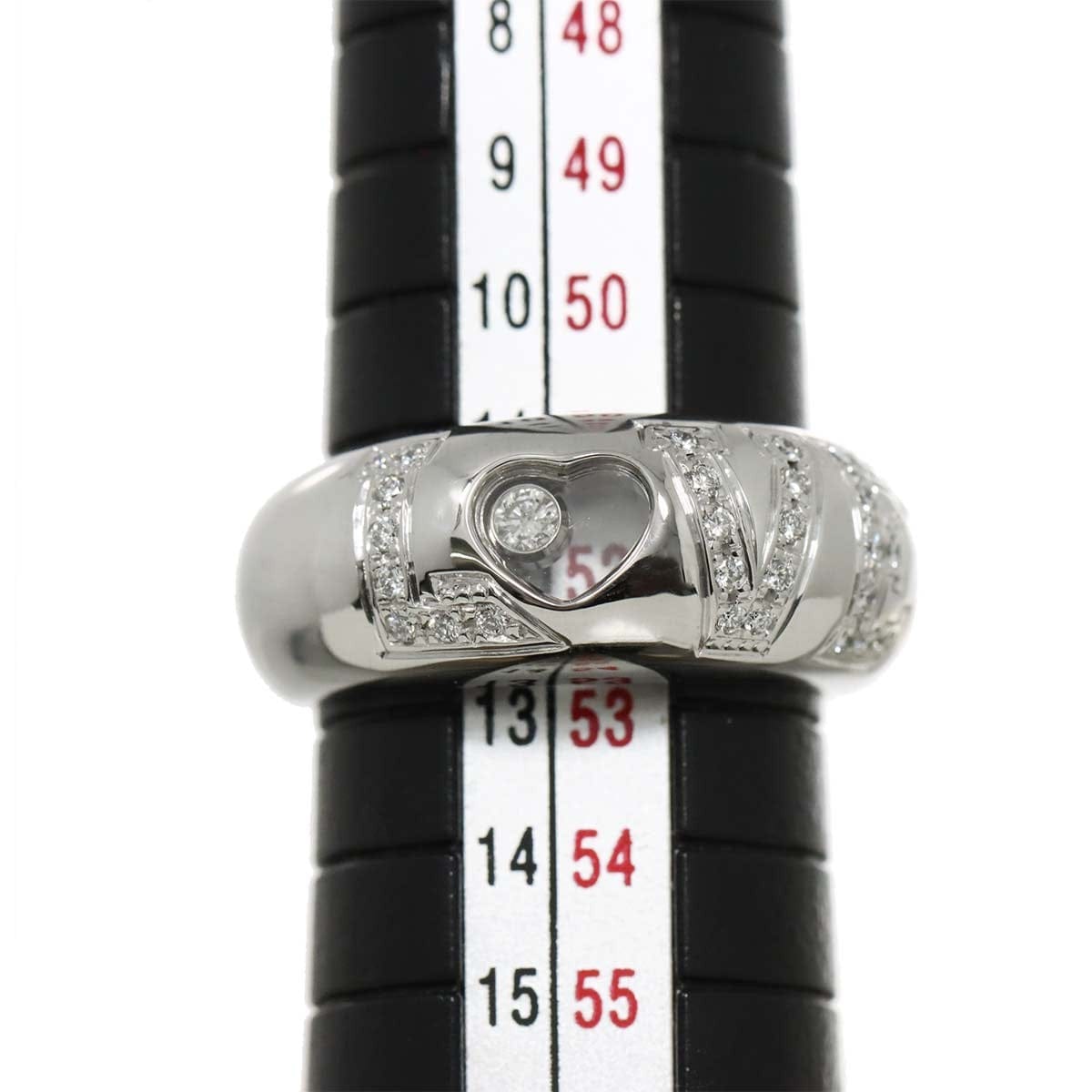 Luxury Promise Japan Chopard Happy LOVE Diamond Heart Ring 18K White Gold 750 Size6(US) 90278370