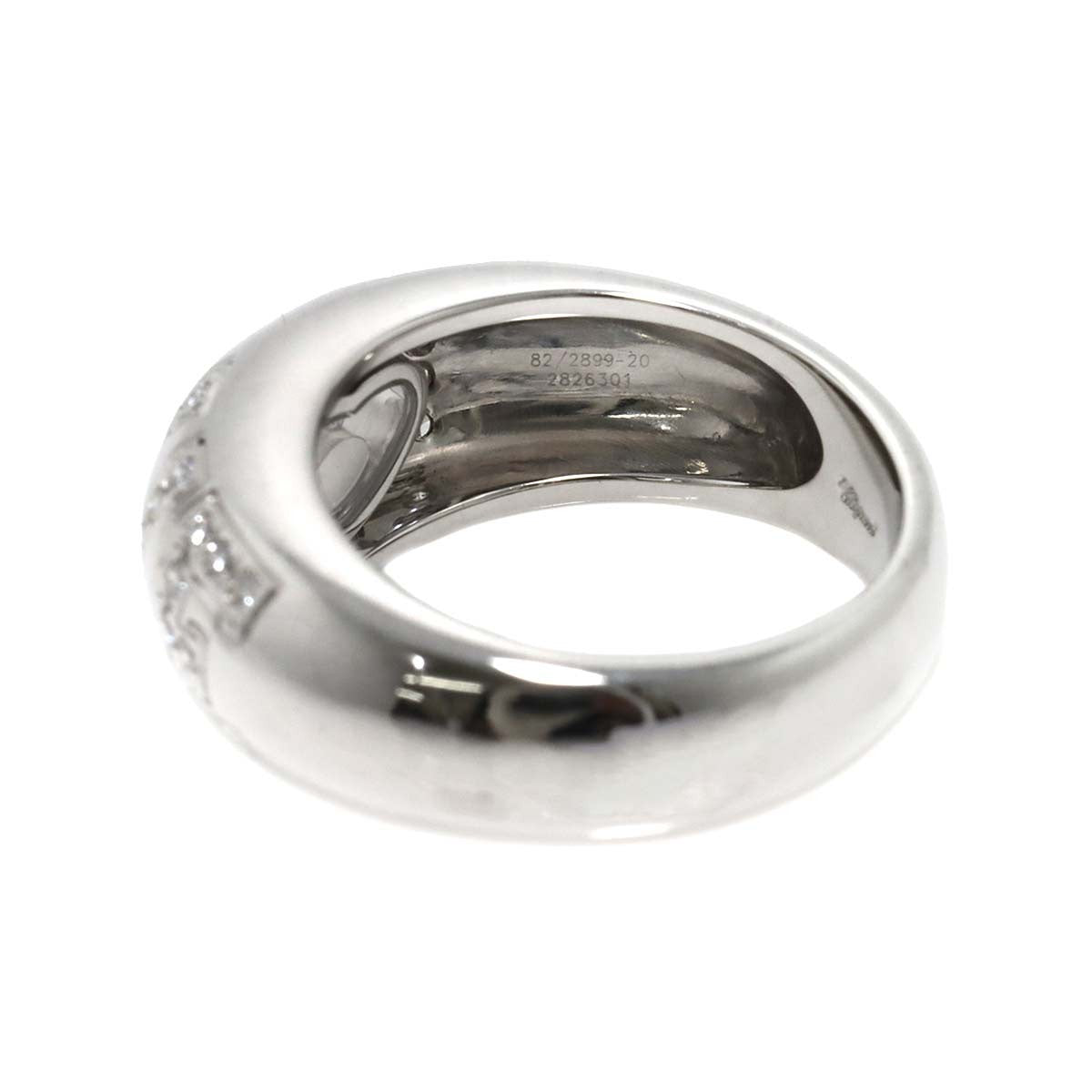 Luxury Promise Japan Chopard Happy LOVE Diamond Heart Ring 18K White Gold 750 Size6(US) 90278370