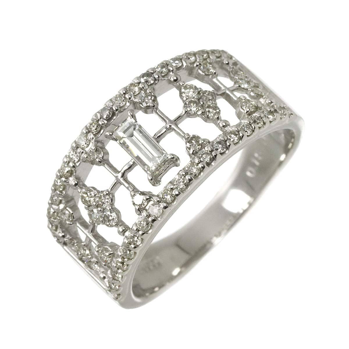 Luxury Promise Japan Diamond 0.15ct/0.52ct Ring Pt Platinum size6.5-6.75(US) 90310031