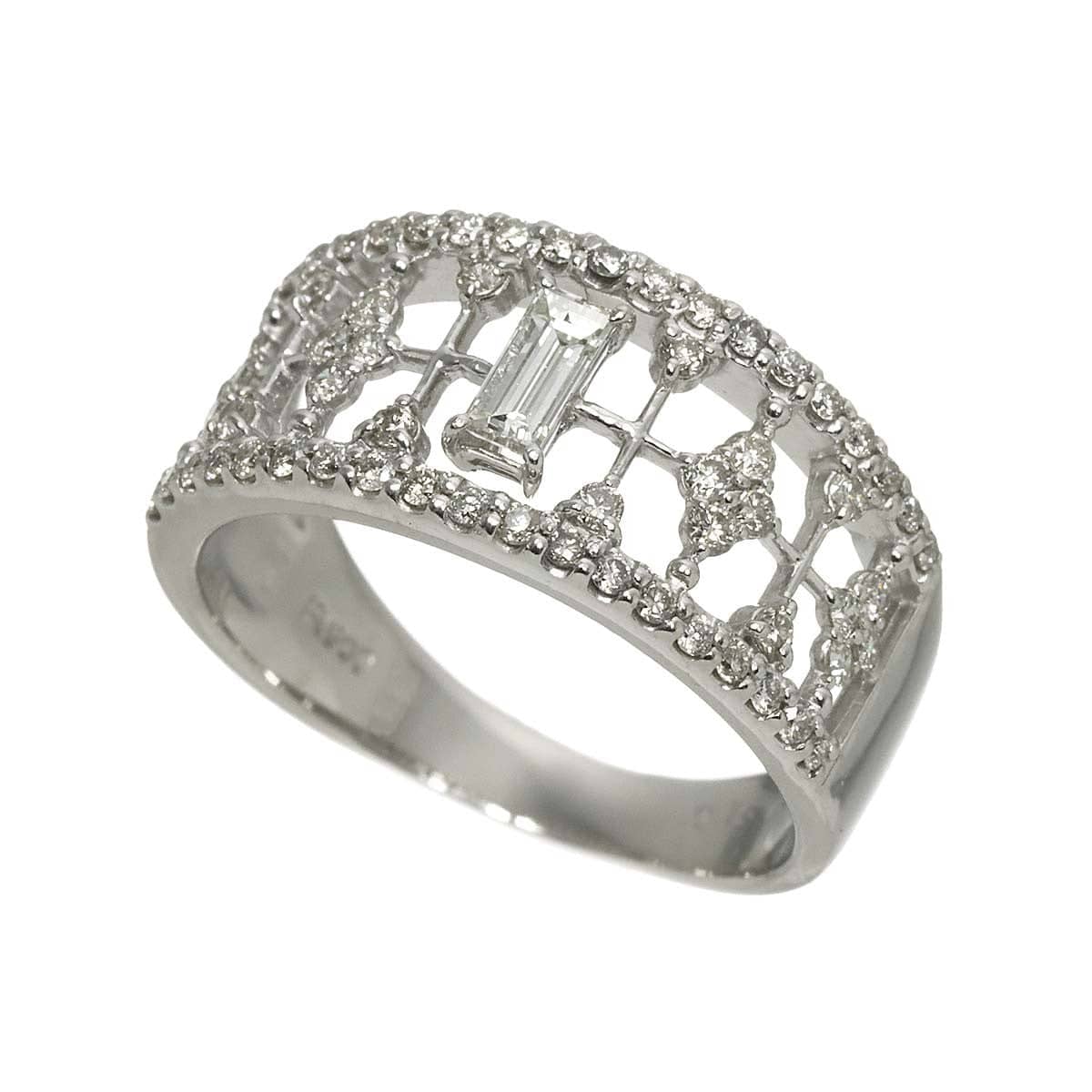 Luxury Promise Japan Diamond 0.15ct/0.52ct Ring Pt Platinum size6.5-6.75(US) 90310031