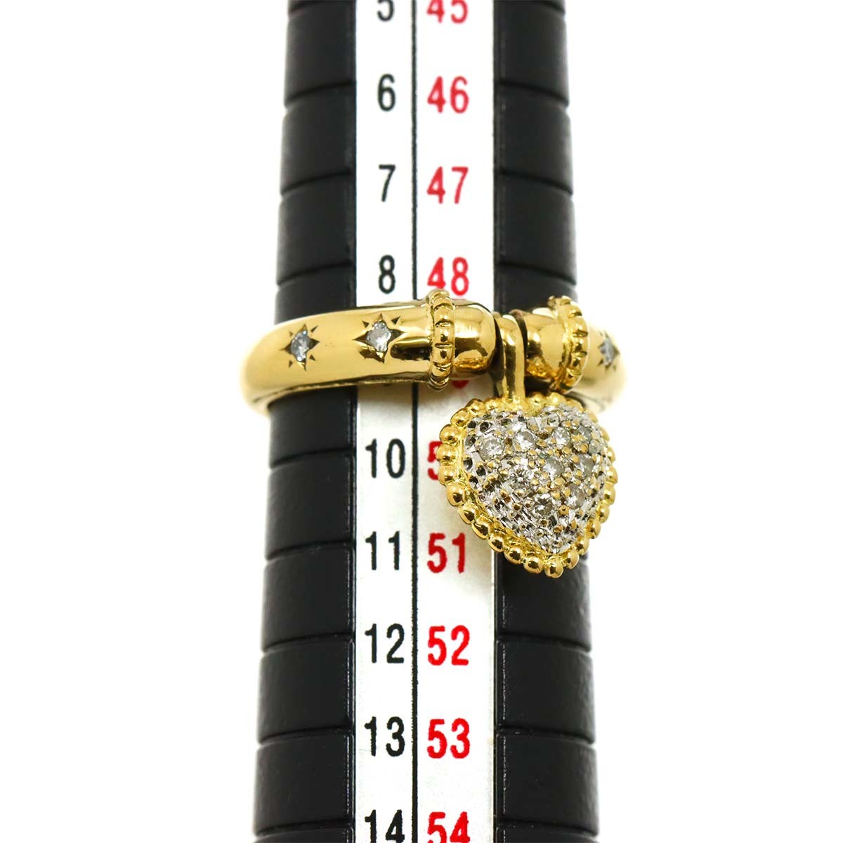 Luxury Promise Japan Diamond 0.17ct Ring 18K YG Yellow Gold 750 4.75-5(US) 90285824