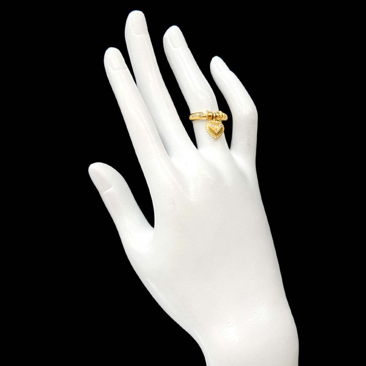 Luxury Promise Japan Diamond 0.17ct Ring 18K YG Yellow Gold 750 4.75-5(US) 90285824