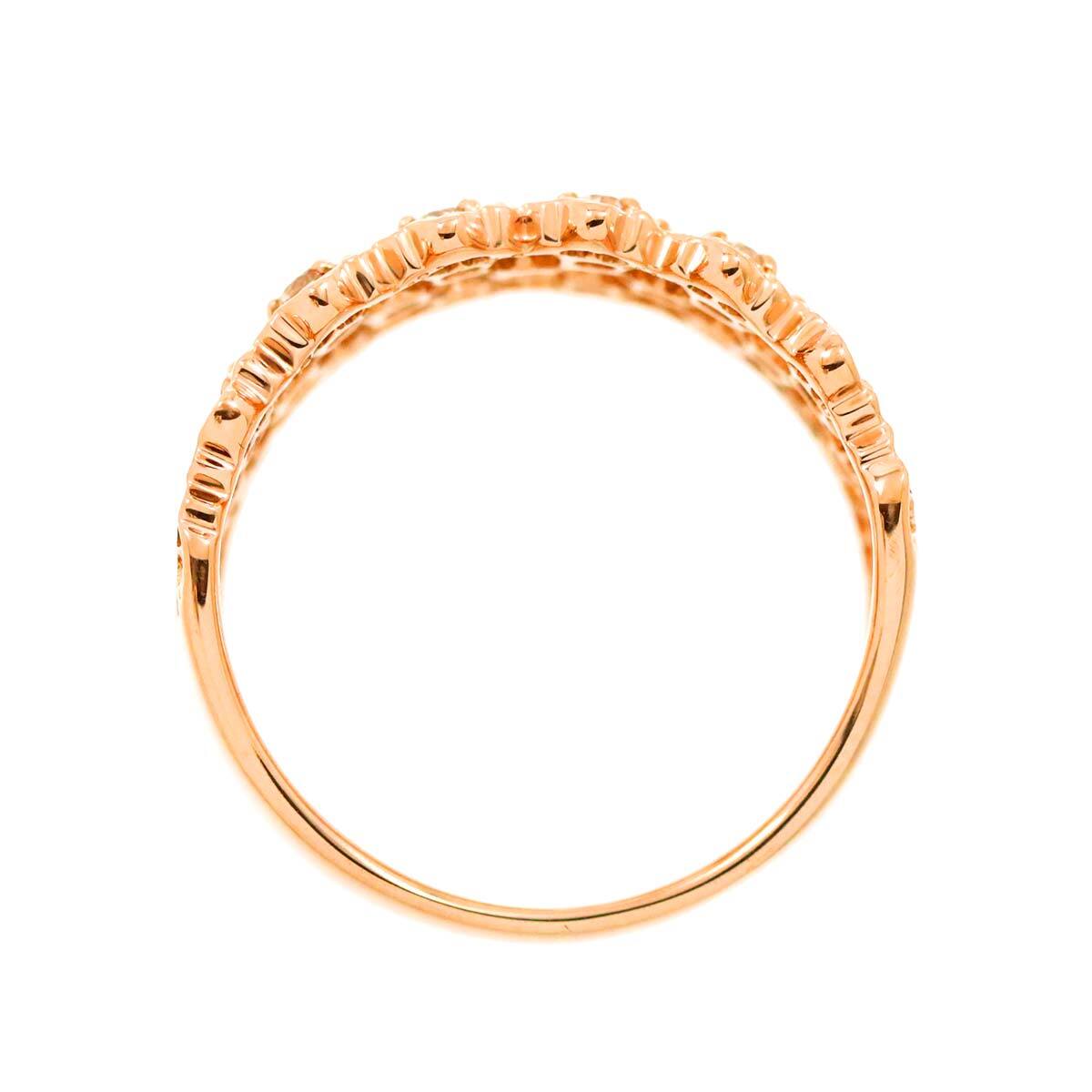 Luxury Promise Japan Diamond 0.40ct Ring 18K PG Pink Gold 750 Size6.75(US) 90283349