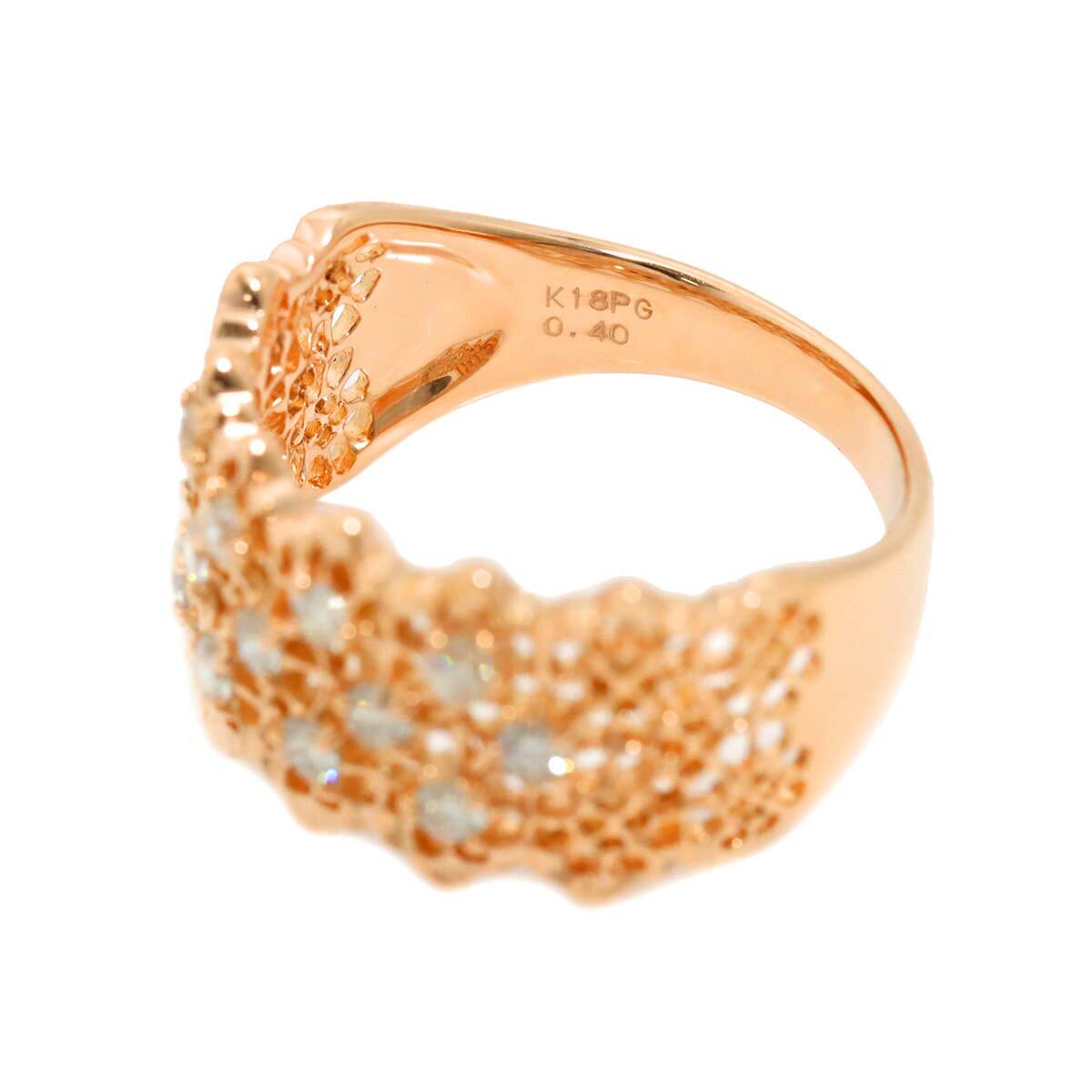 Luxury Promise Japan Diamond 0.40ct Ring 18K PG Pink Gold 750 Size6.75(US) 90283349
