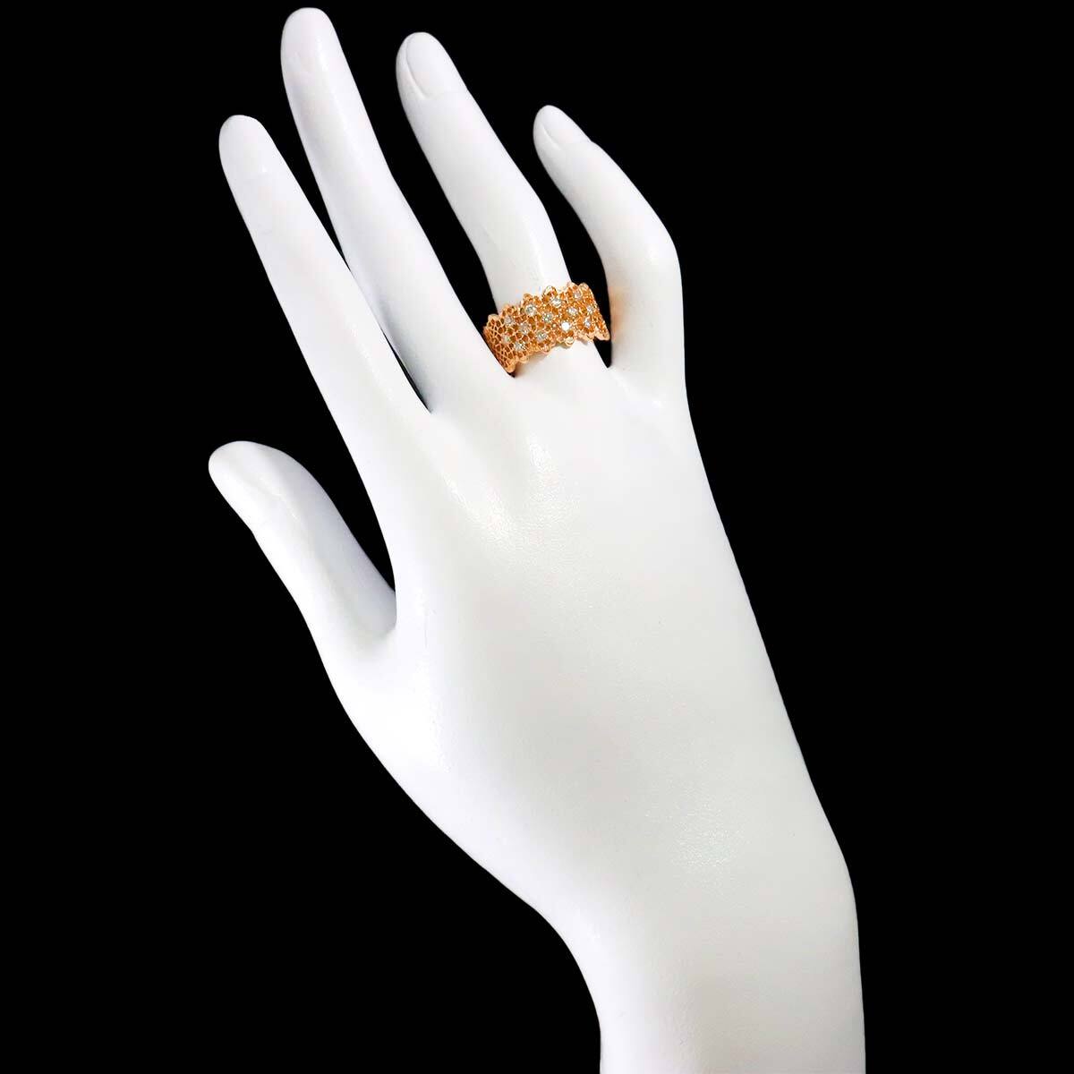 Luxury Promise Japan Diamond 0.40ct Ring 18K PG Pink Gold 750 Size6.75(US) 90283349
