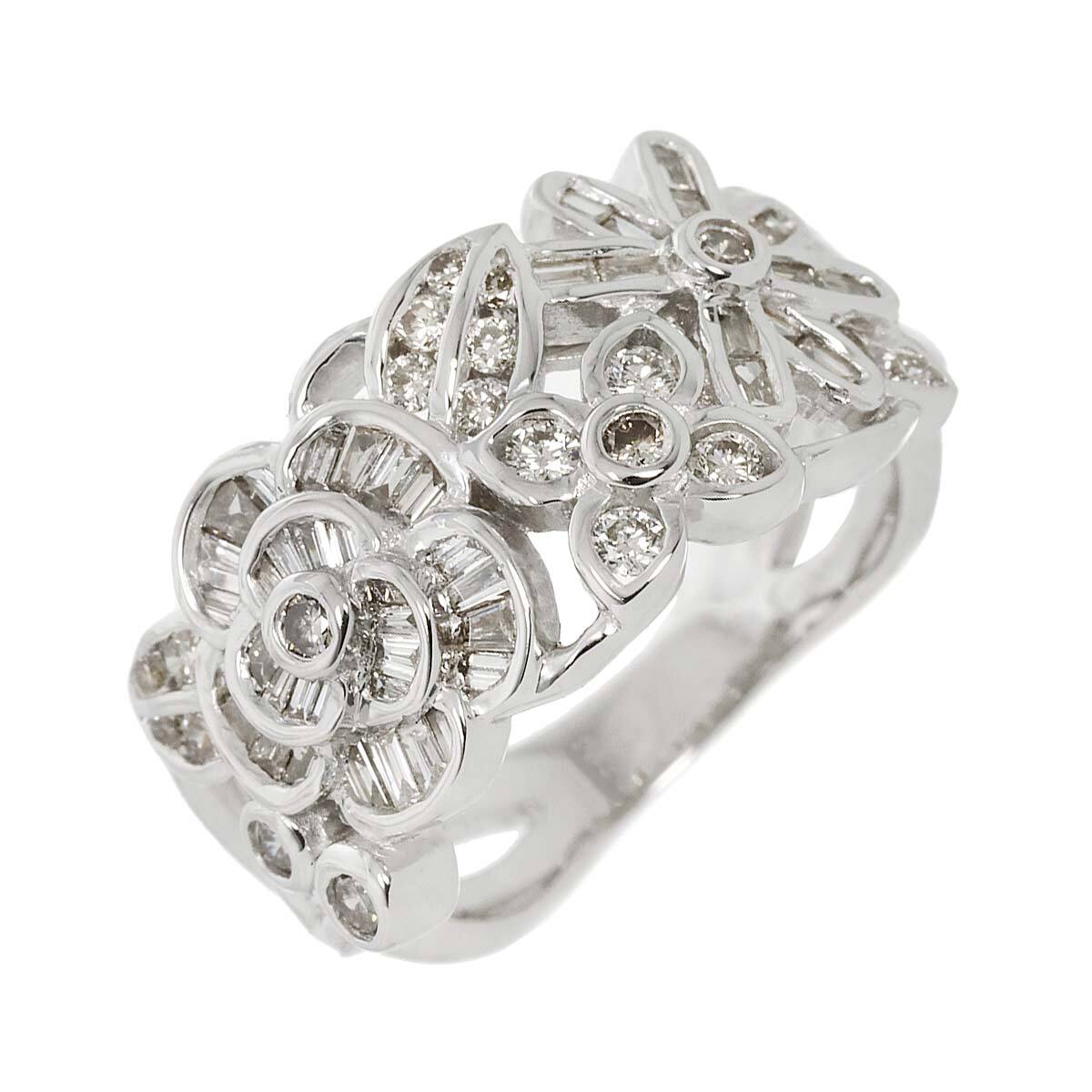Luxury Promise Japan Diamond 0.74ct Ring 18K K18 WG White Gold size6.5-6.75(US) 90281809