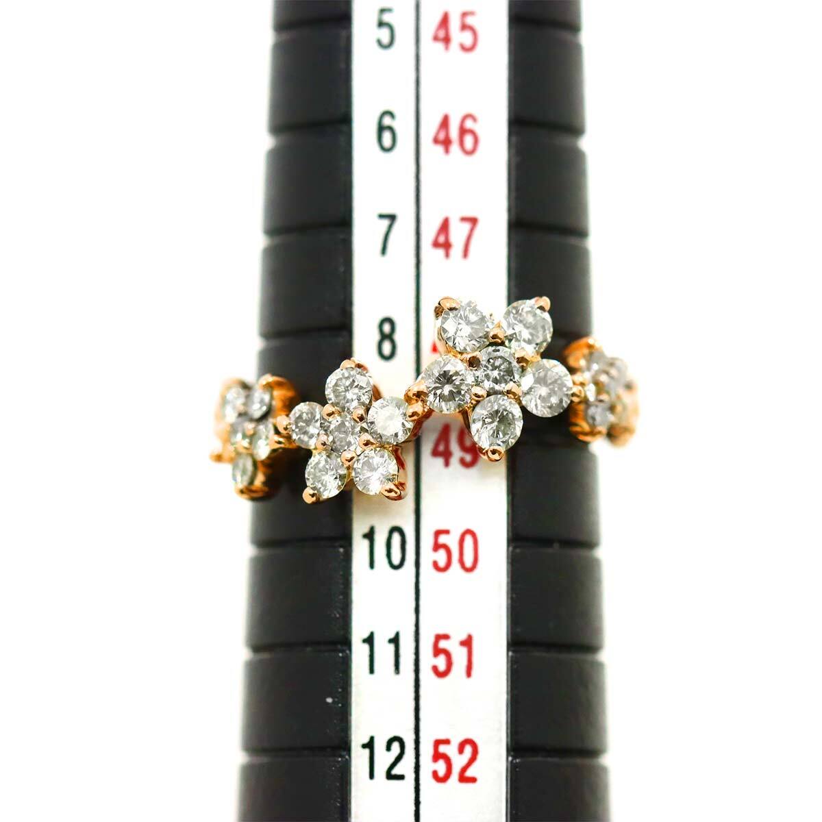 Luxury Promise Japan Diamond 0.75ct Ring 18K PG Pink Gold 750 Size4.5(US) 90282828