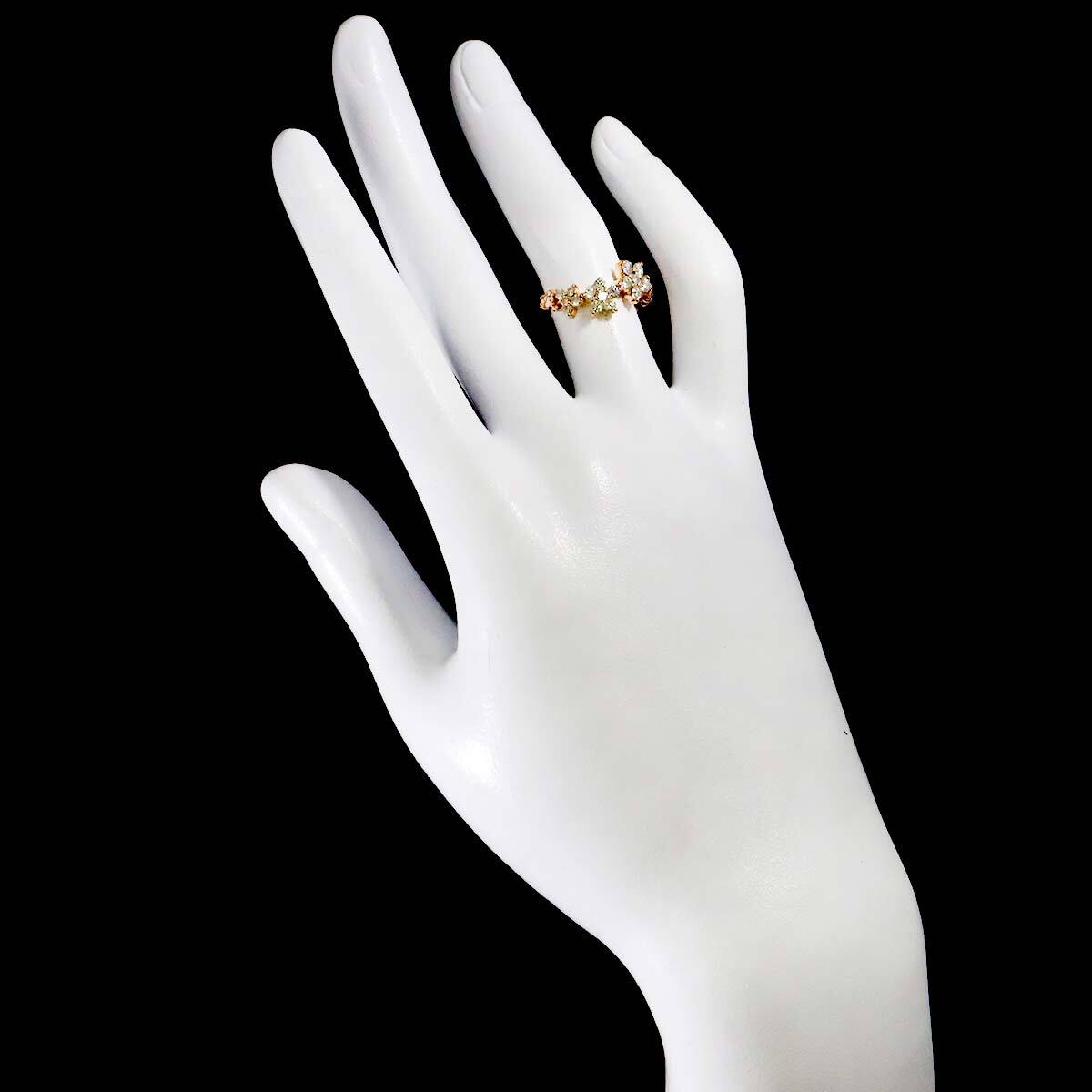 Luxury Promise Japan Diamond 0.75ct Ring 18K PG Pink Gold 750 Size4.5(US) 90282828