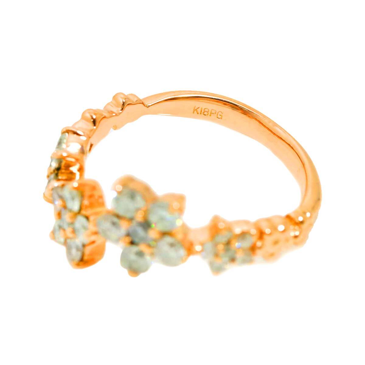 Luxury Promise Japan Diamond 0.75ct Ring 18K PG Pink Gold 750 Size4.5(US) 90282828