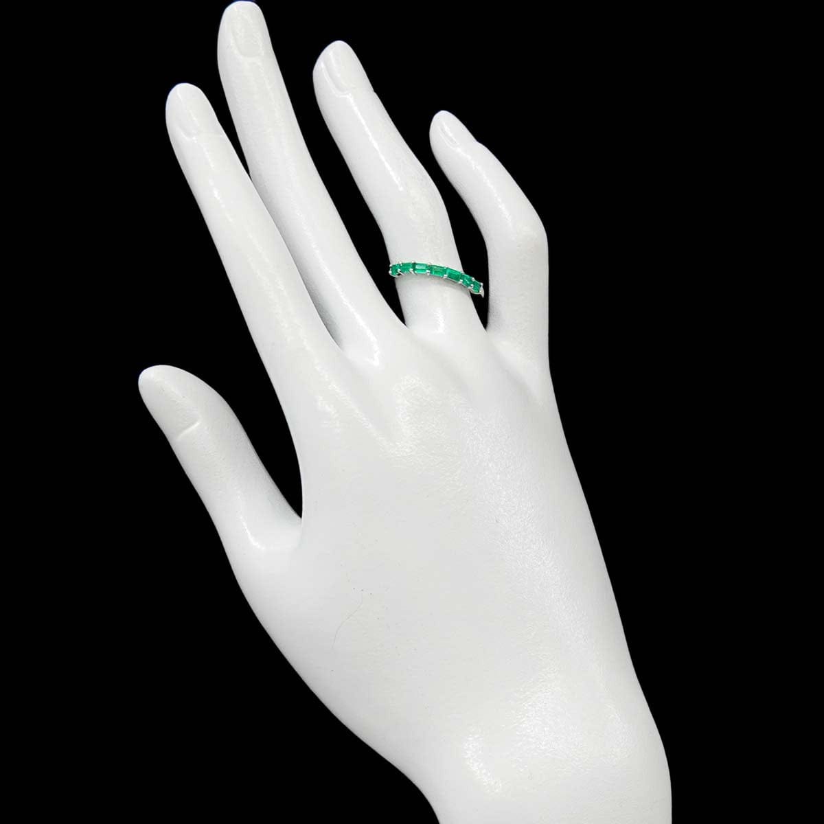 Luxury Promise Japan Emerald 0.30ct Ring Pt Platinum size6.25-6.5(US) 90316372