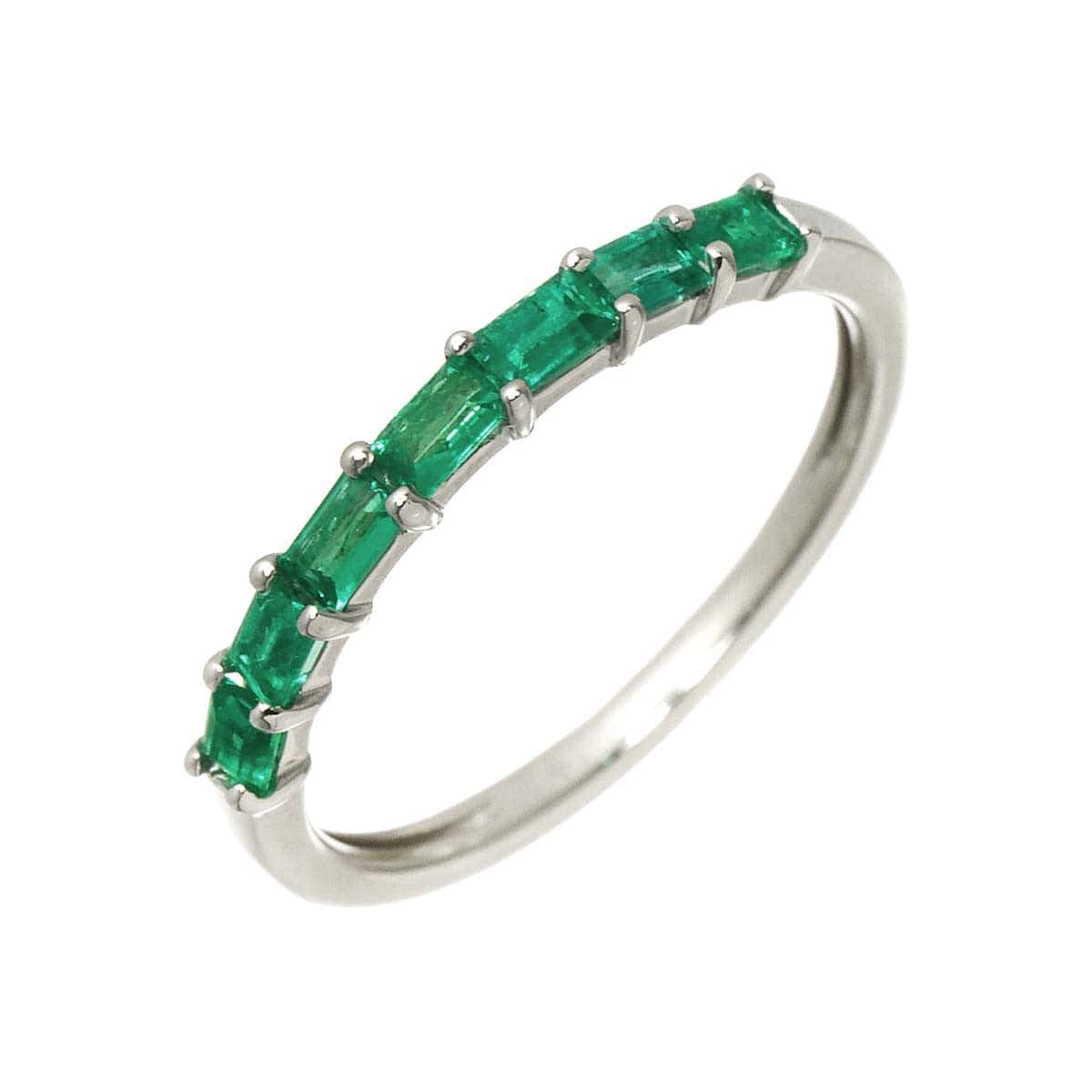 Luxury Promise Japan Emerald 0.30ct Ring Pt Platinum size6.25-6.5(US) 90316372