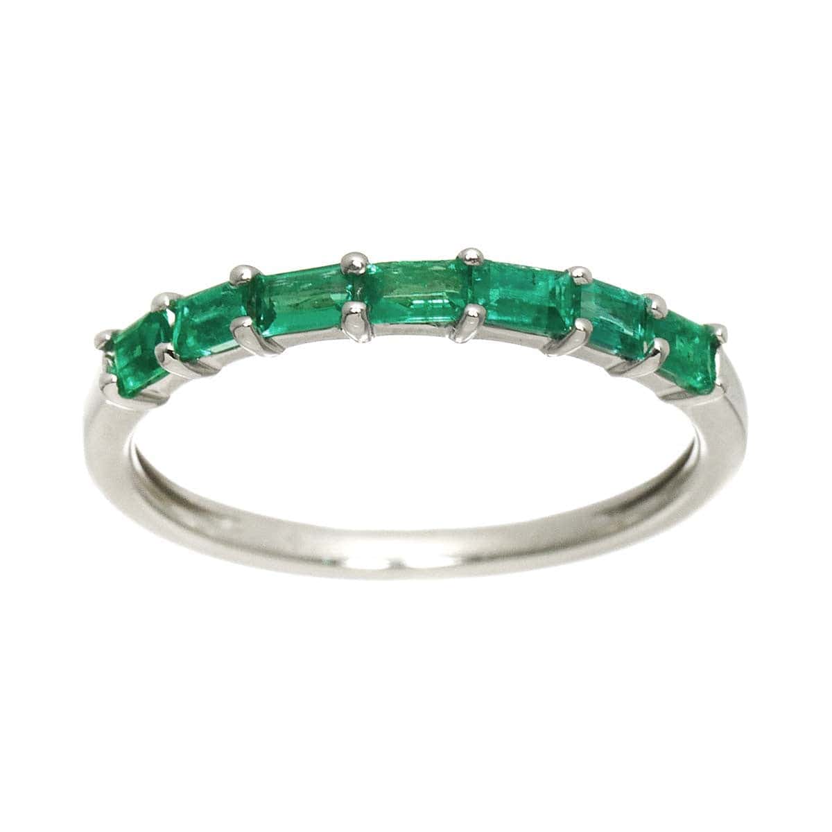 Luxury Promise Japan Emerald 0.30ct Ring Pt Platinum size6.25-6.5(US) 90316372