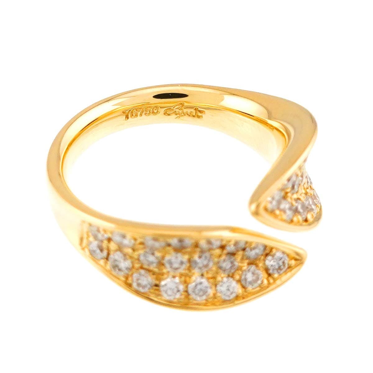 Luxury Promise Japan Jeunet Diamond 0.62ct Ring 18K YG 750 Size3-3.25(US) 90313517