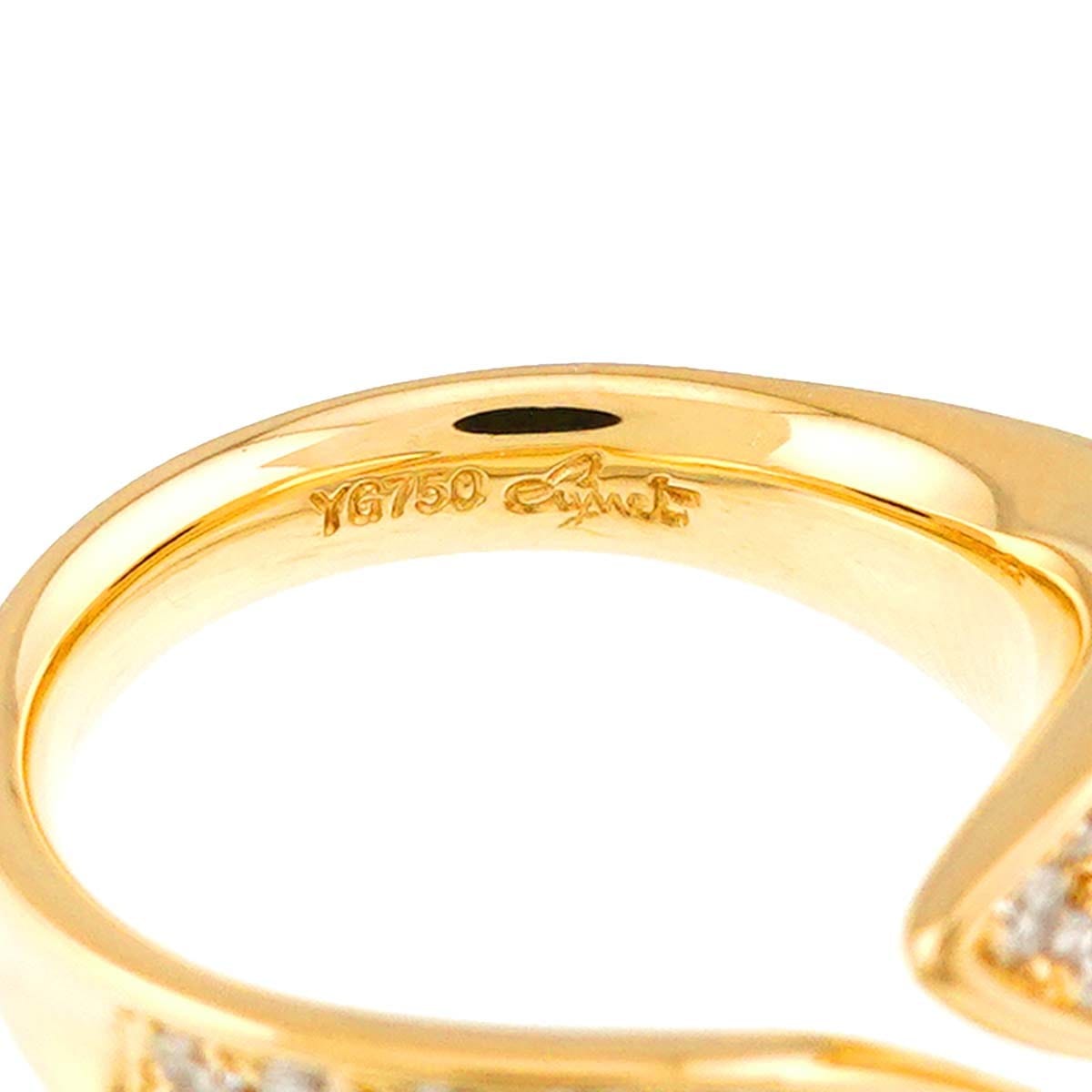 Luxury Promise Japan Jeunet Diamond 0.62ct Ring 18K YG 750 Size3-3.25(US) 90313517